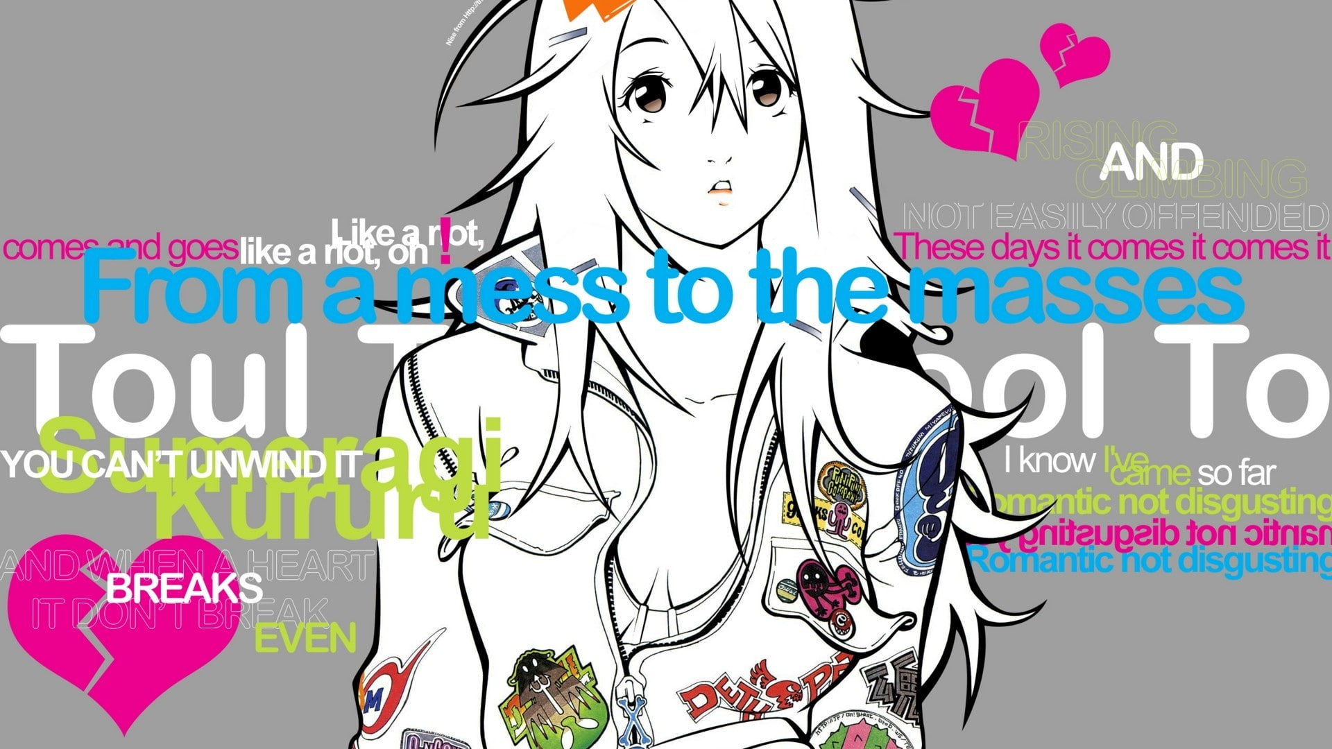 anime girls, Air Gear, 1080P, typography, HD Wallpaper
