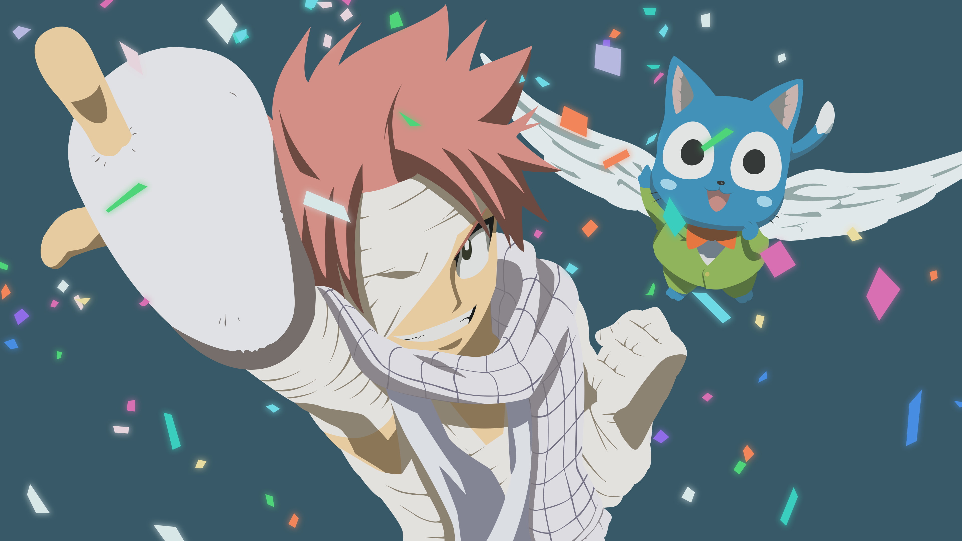 4K, Natsu Dragneel, Happy (Fairy Tail), Fairy Tail, Anime, HD Wallpaper