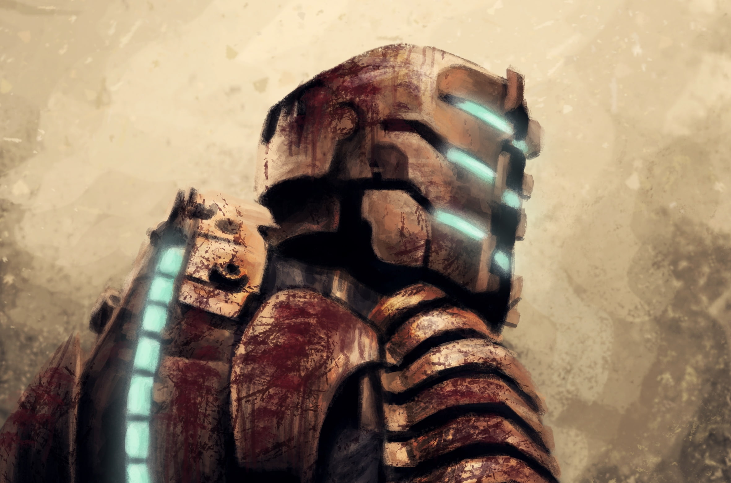 helmet, 1080P, art, Isaac Clarke, armor, dead space, HD Wallpaper