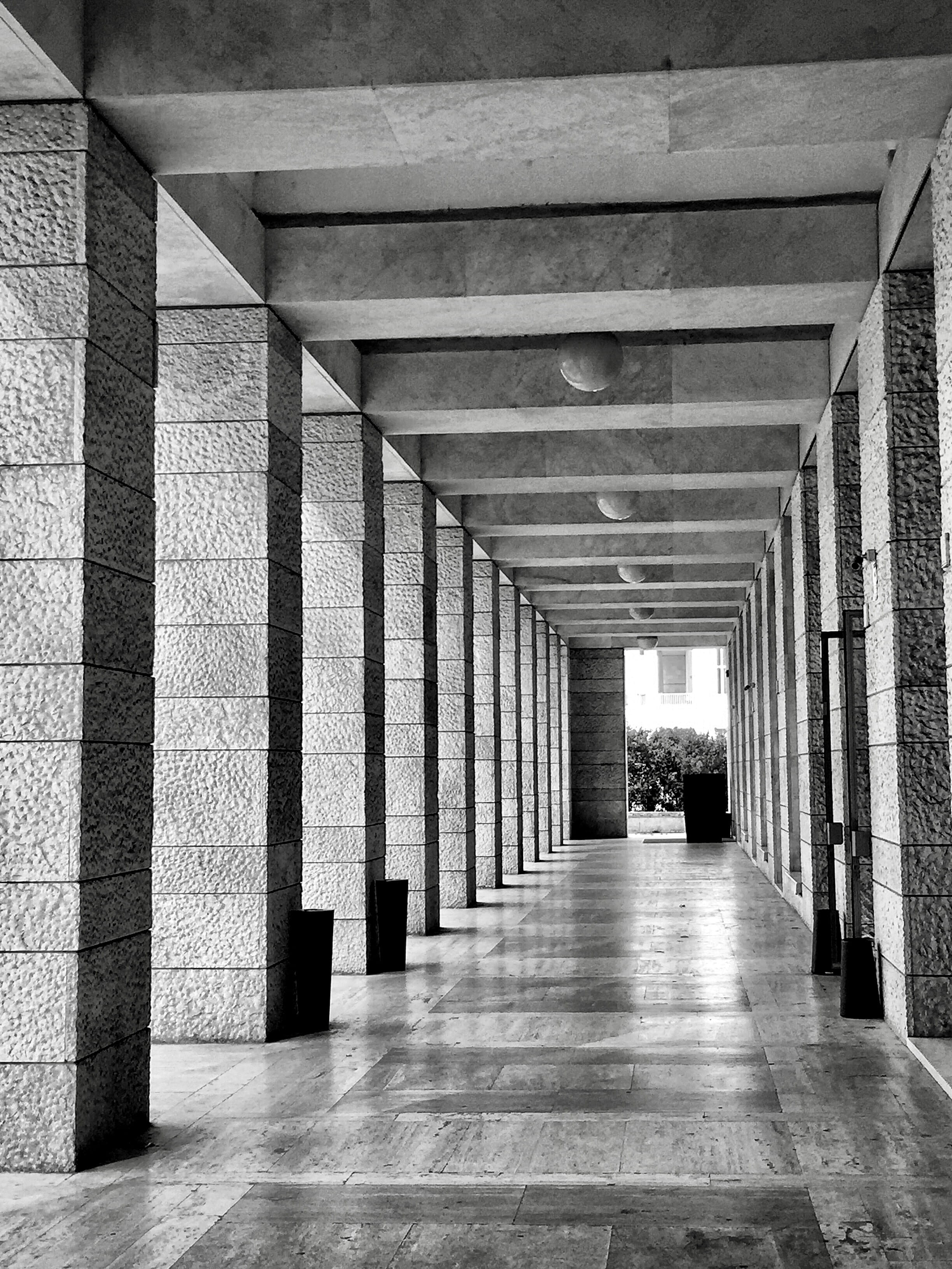 roma, architectural column, the way forward, built structure, corridor, piazza guglielmo marconi, empty, long, italy, architecture, vanishing point, rome, Phone HD Wallpaper