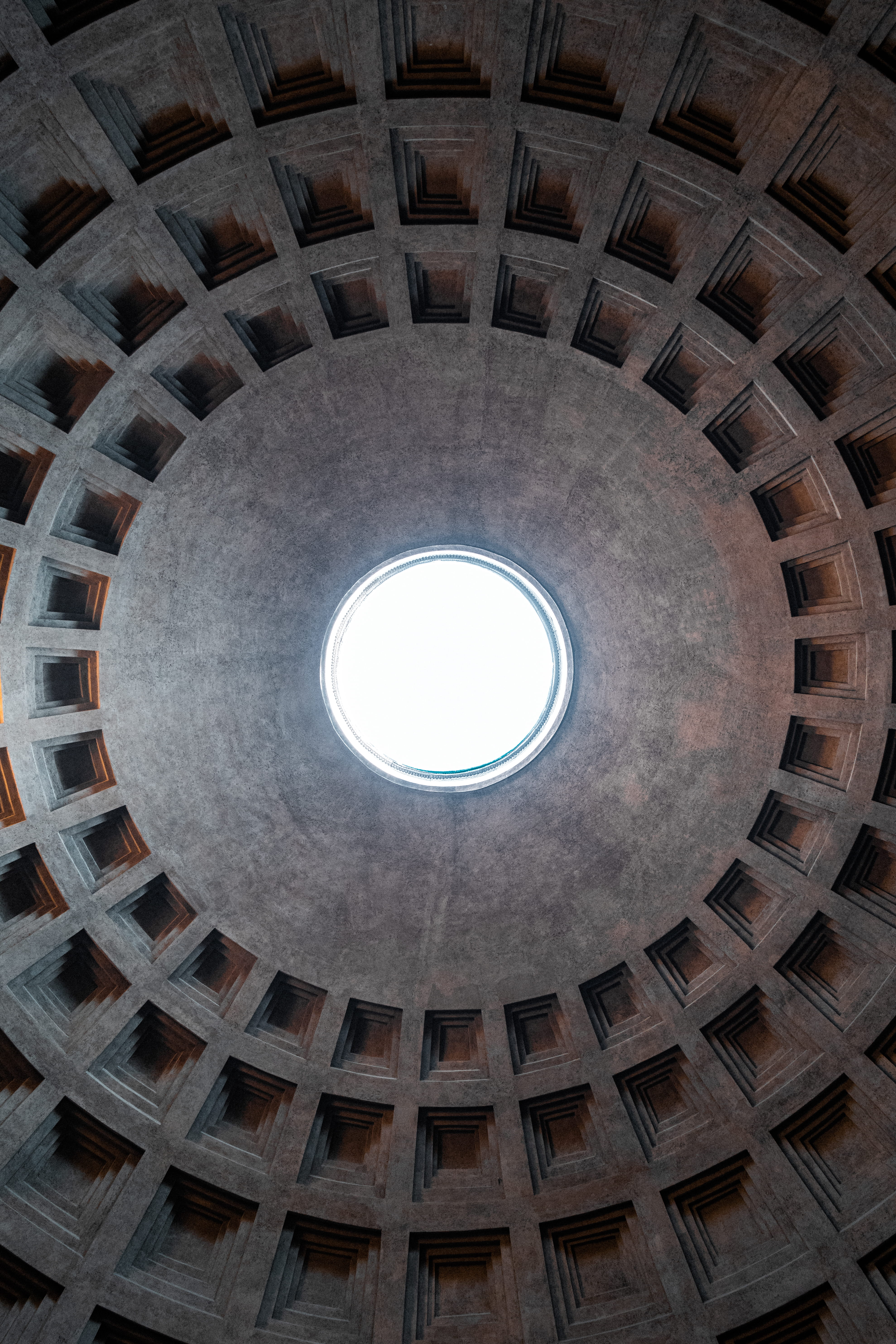 low angle view, turism, skylight, pantheon, dome, symetri, color, cupola, the past, shape, travel, light, directly below, pattern, church, ancient, ceiling, Phone HD Wallpaper