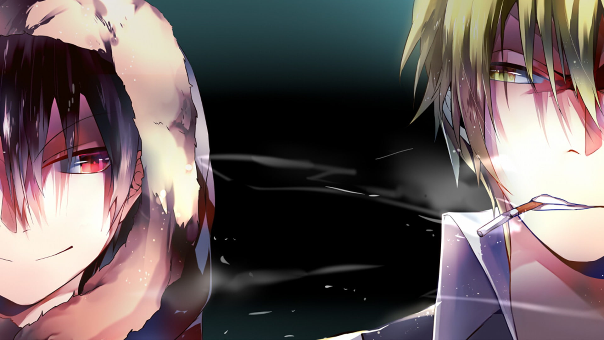 Boy, Izaya Orihara, Anime, Cigarette, 1080P, Shizuo Heiwajima, Durarara!!, HD Wallpaper