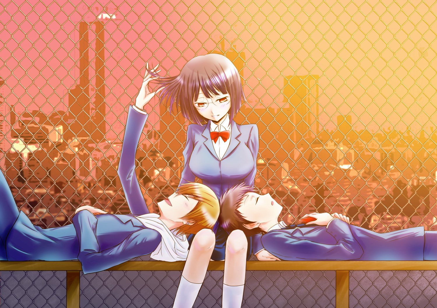 Mikado Ryūgamine, Anri Sonohara, Masaomi Kida, Anime, 720P, Durarara!!, HD Wallpaper