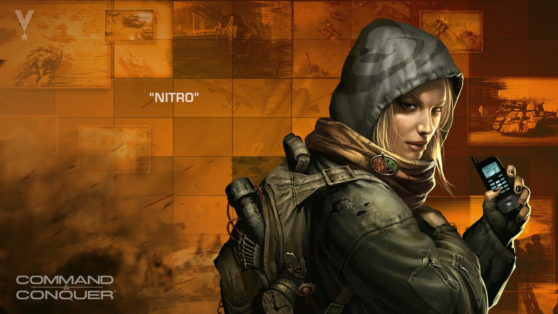 clothing, waist up, government, digital composite, scarf, communication, young women, standing, adult, Command and Conquer, jacket, portrait, looking, one person, HD Wallpaper