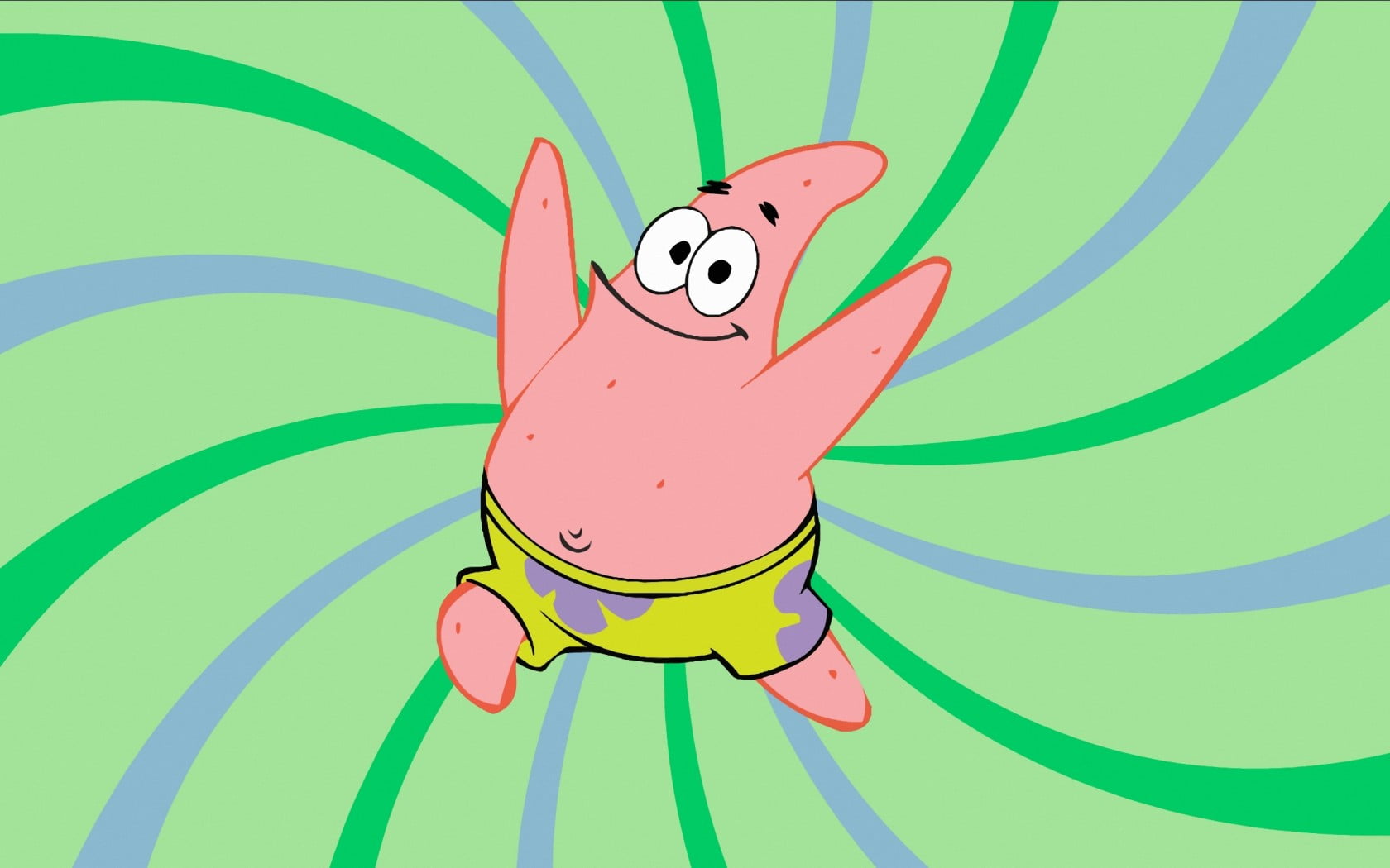patrick, Cartoons, green, background, art and craft, star, indoors, multi colored, smiling, animal themes, creativity, fun, no people, 720P, colored background, HD Wallpaper