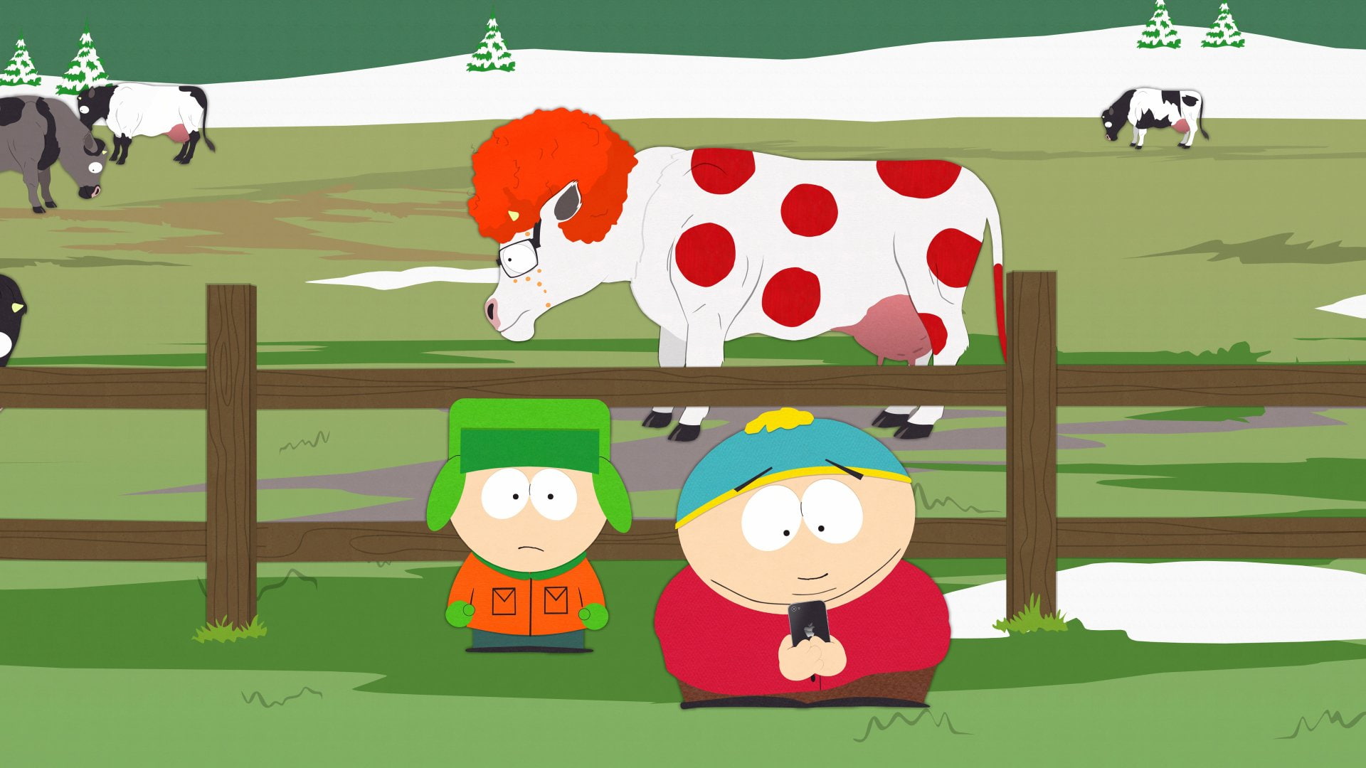 1080P, Kyle Broflovski, South Park, Eric Cartman, HD Wallpaper