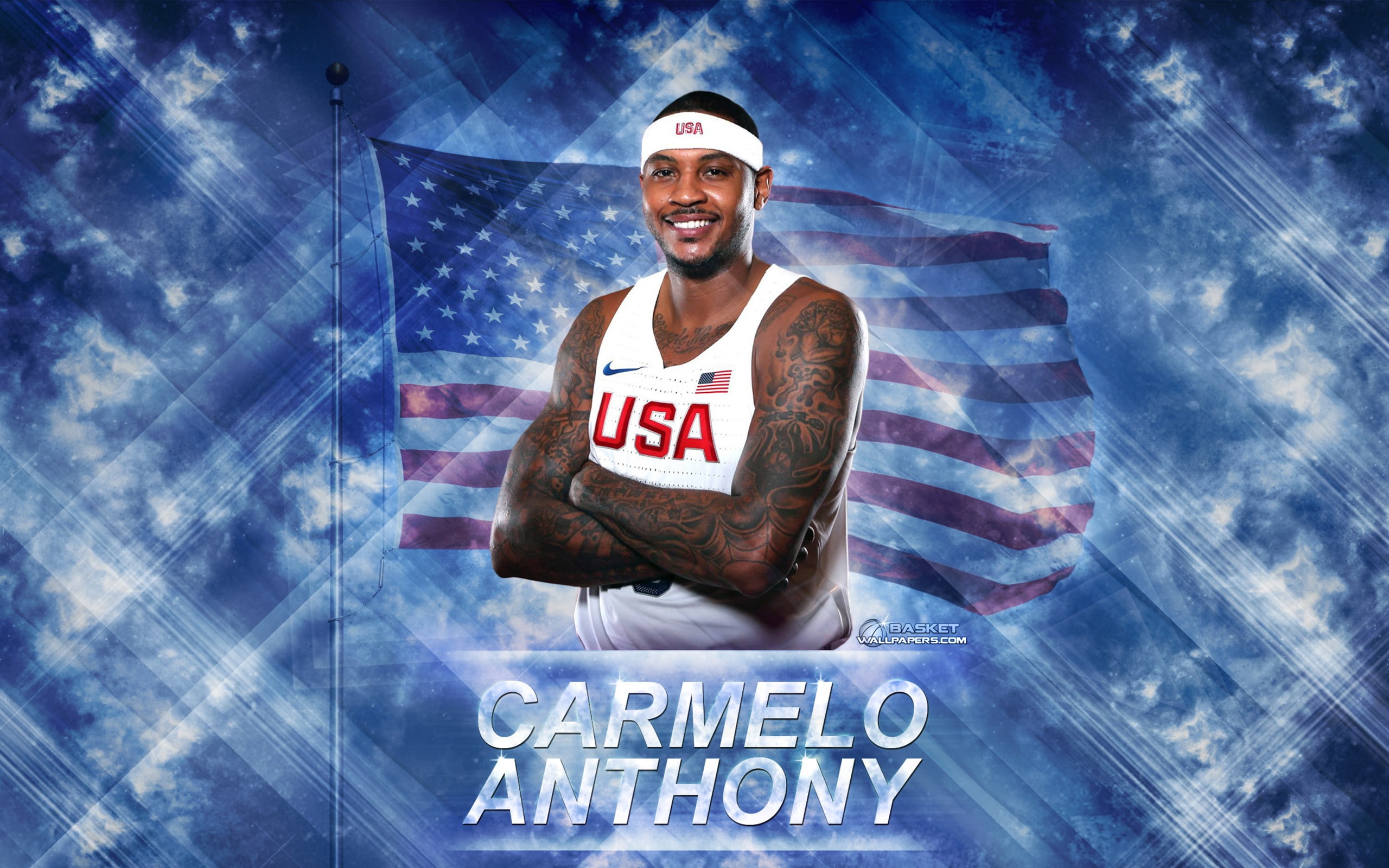 men, confidence, males, poster, young adult, portrait, happiness, star, anthony, digital composite, basketball, looking at camera, carmelo, 2K, wallpa, HD Wallpaper