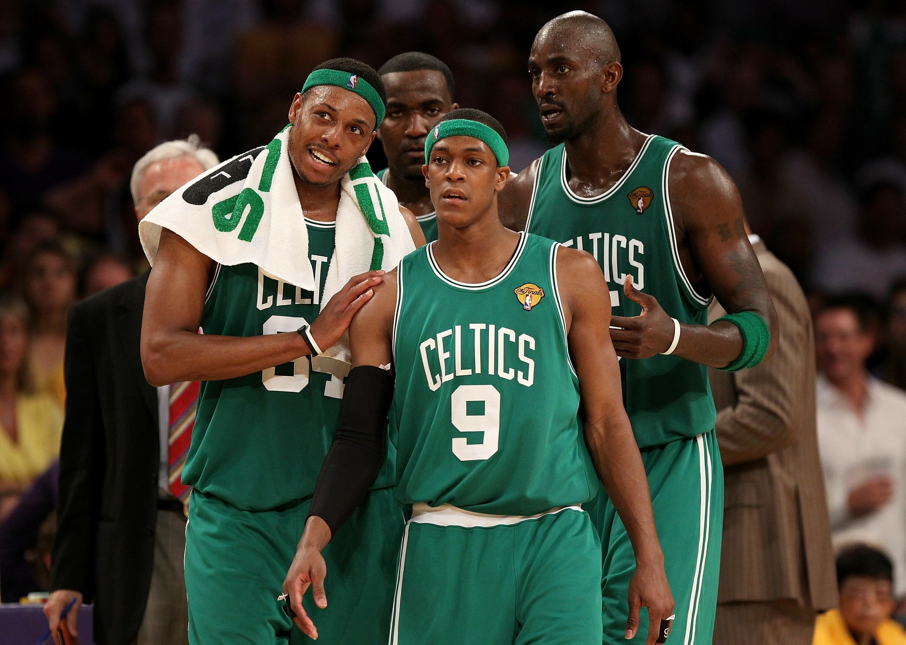 male friendship, portrait, front view, adult, teamwork, sport, basketball - sport, competition, cooperation, mature men, males, waist up, sportsman, nba basketball boston celtics boston kevin garnett rajon rondo paul pierce sports brooklyn, HD Wallpaper