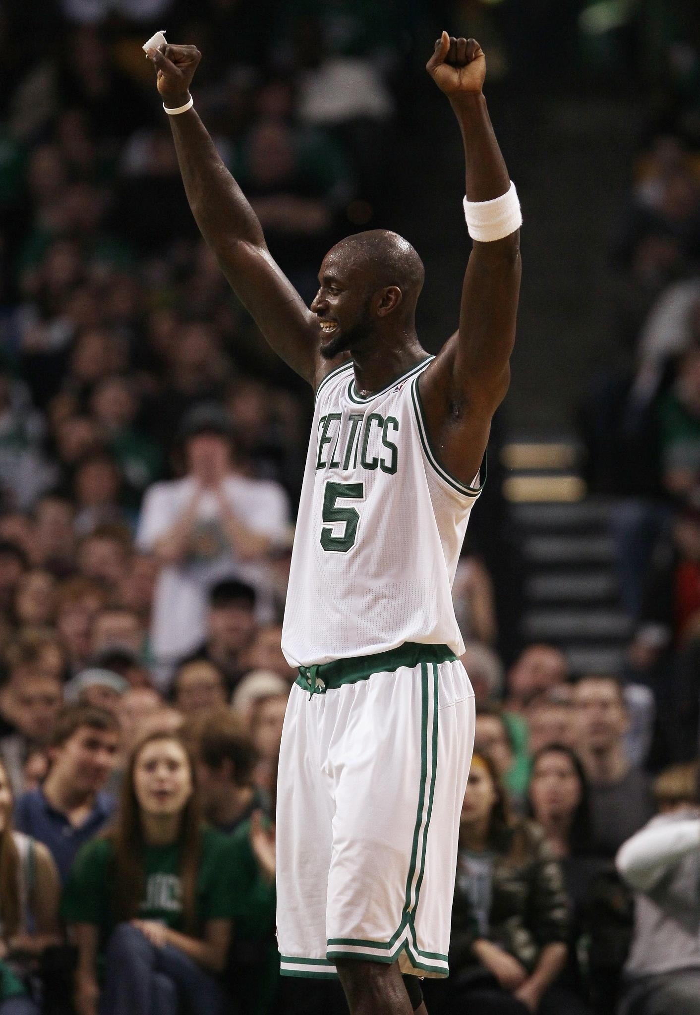 raised, boston, garnett, celtics, arms, x, sports, basketball, hd, NBA, kevin, celebration, art, 1080P, Phone HD Wallpaper
