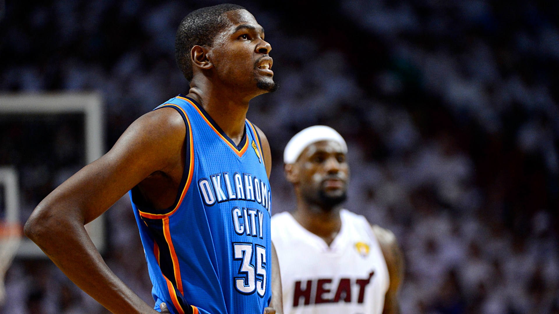 sportsman, focus on foreground, people, basketball - sport, young adult, adult, kevin durant widescreen backgrounds, effort, number, competition, athlete, HD Wallpaper