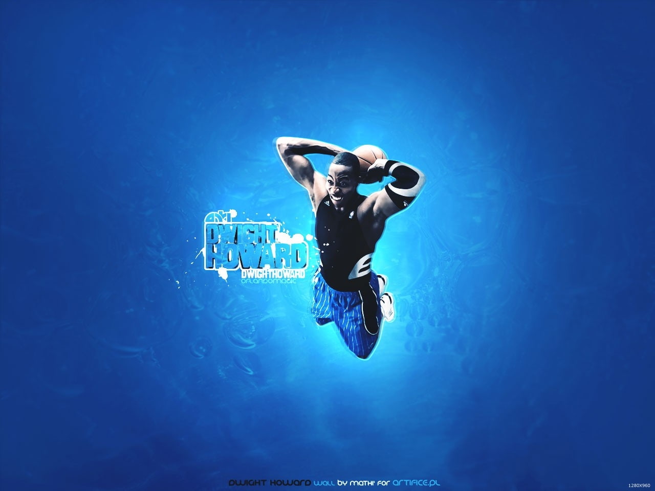 NBA, dwight, magic, sports, x, hd, 720P, orlando, basketball, dunk, flying, art, howard, HD Wallpaper