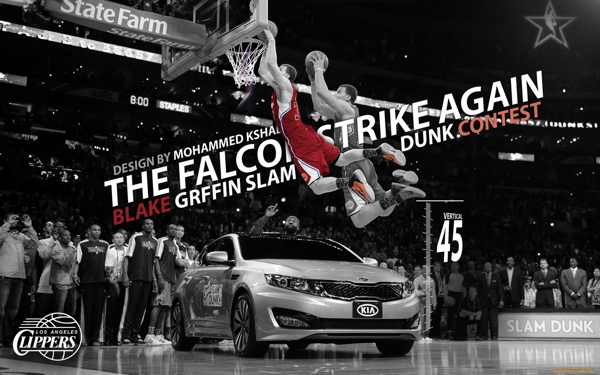 dunk, hd, blake, basketball, griffin, sports, photo, 1080P, slam, HD Wallpaper