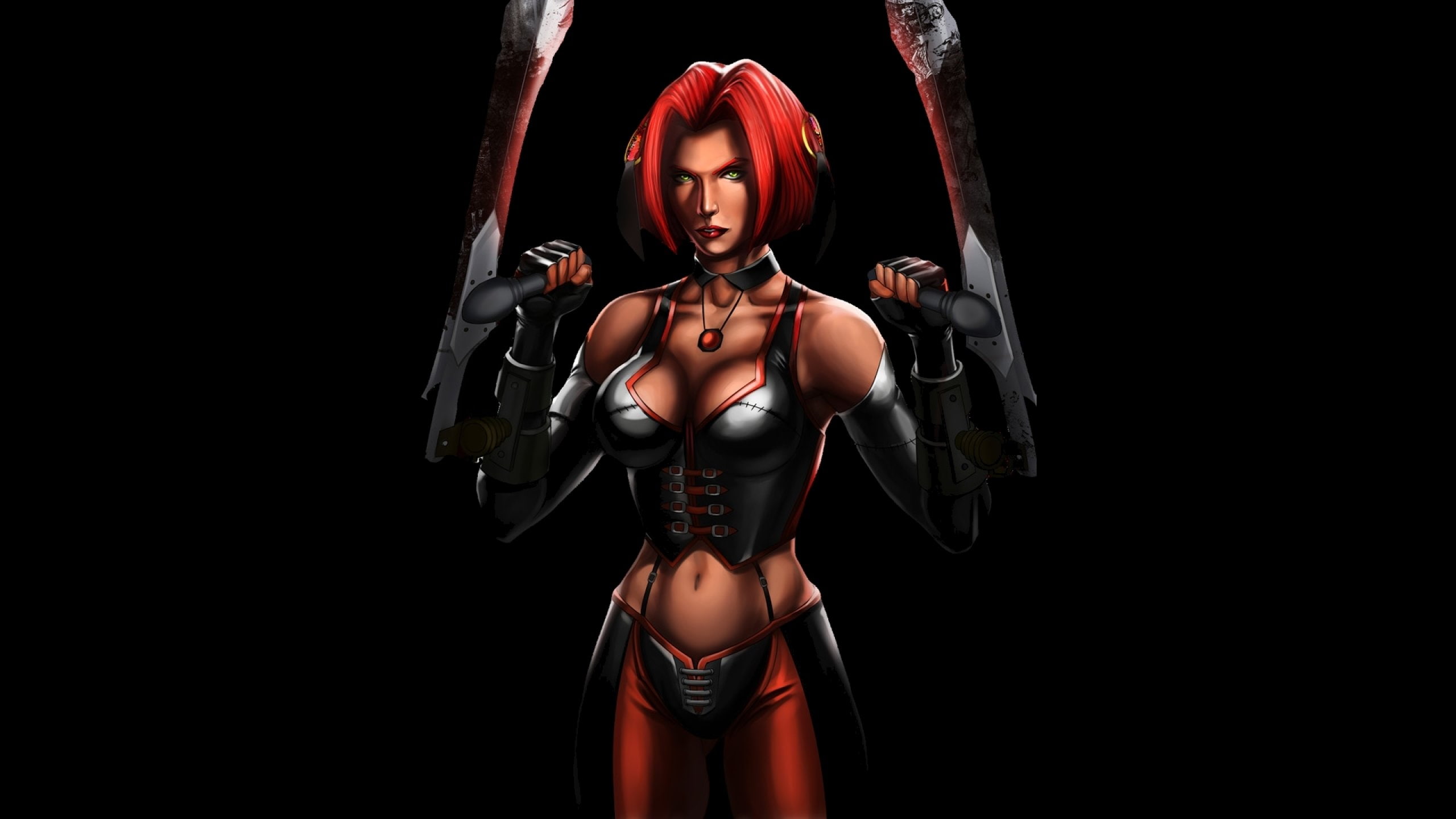 Dark, standing, young women, women, fantasy, black color, lifestyles, arms raised, 2K, one person, adventure, indoors, females, clothing, front view, young adult, HD Wallpaper