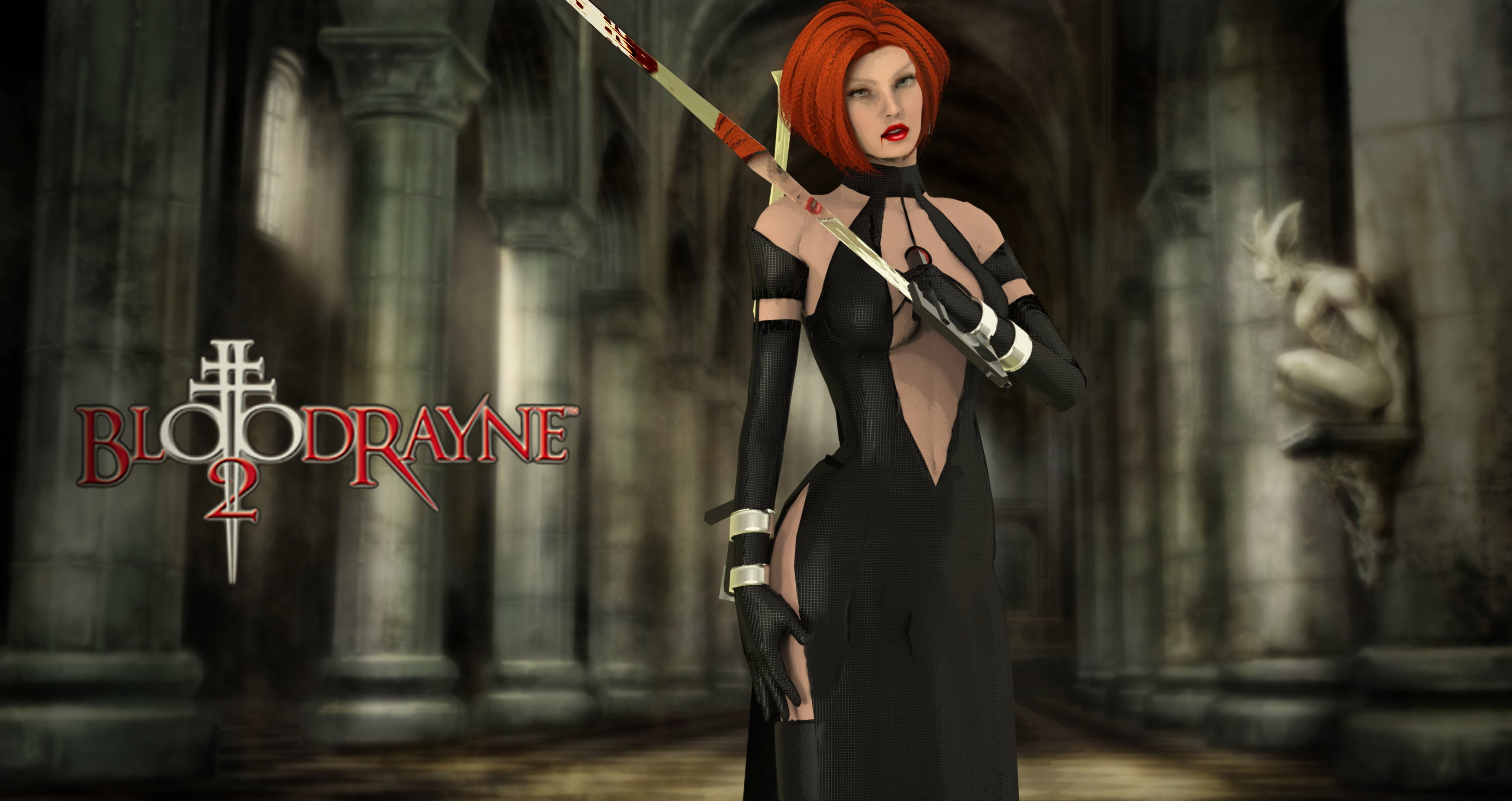 2K, adventure, bloodrayne, vampire, superhero, action, fantasy, blood, dark, poster, horror, thriller, HD Wallpaper