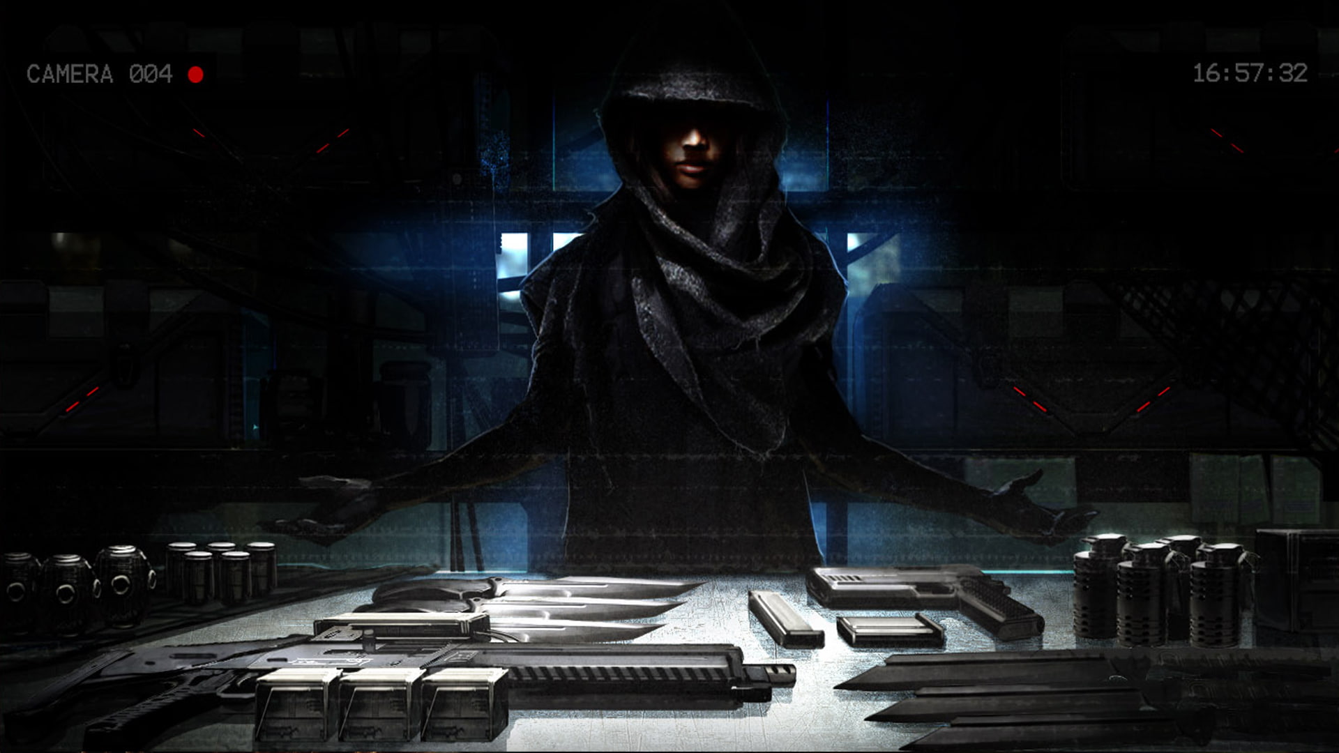 hood, night, representation, 1080P, human representation, portrait, architecture, standing, indoors, hood - clothing, clothing, concept art, built structure, HD Wallpaper