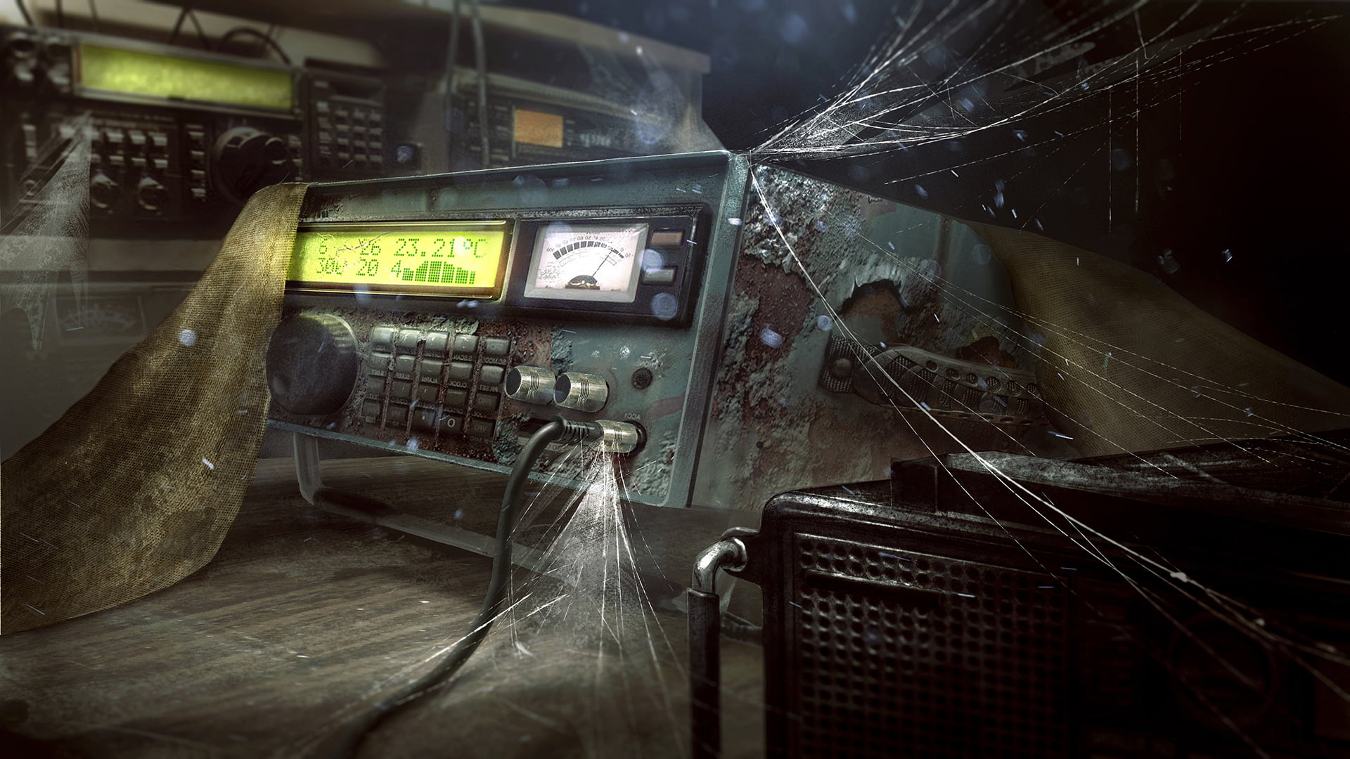 connection, abandoned, technology, transparent, indoors, music, reflection, retro styled, communication, telephone, glass - material, no people, video games, HD Wallpaper