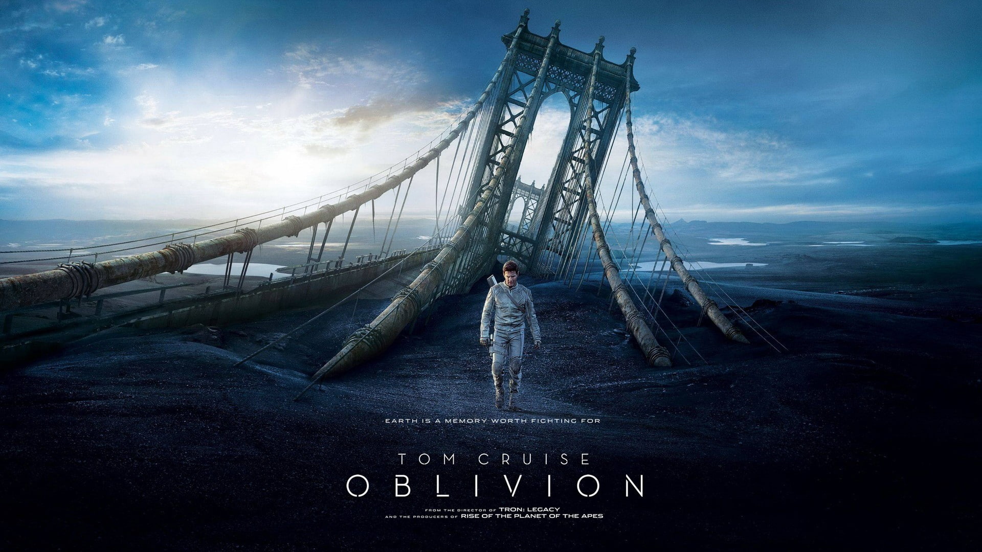 full length, sailboat, bridge, travel destinations, outdoors, movies oblivion movie, travel, connection, water, built structure, nature, transportation, HD Wallpaper