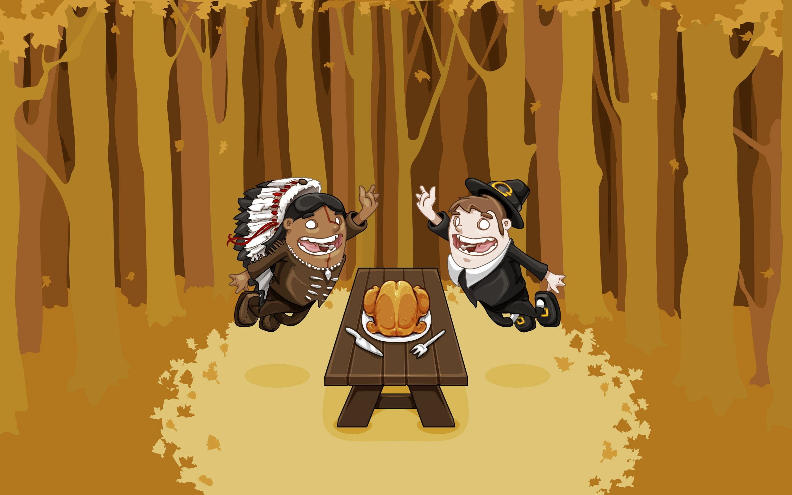 smiling, spooky, emotion, anime, american, men, characters, brown, celebration, yellow, people, halloween, indoors, indian, pumpkin, two people, computer Graphic, HD Wallpaper