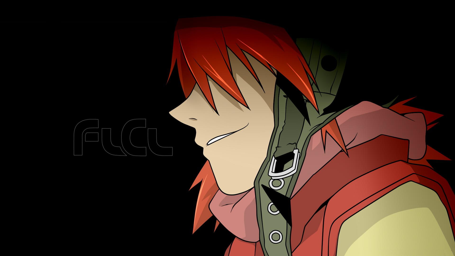 red, communication, Haruhara Haruko, multi colored, close-up, anime boys, 1080P, text, western script, one person, art and craft, representation, lifestyles, HD Wallpaper