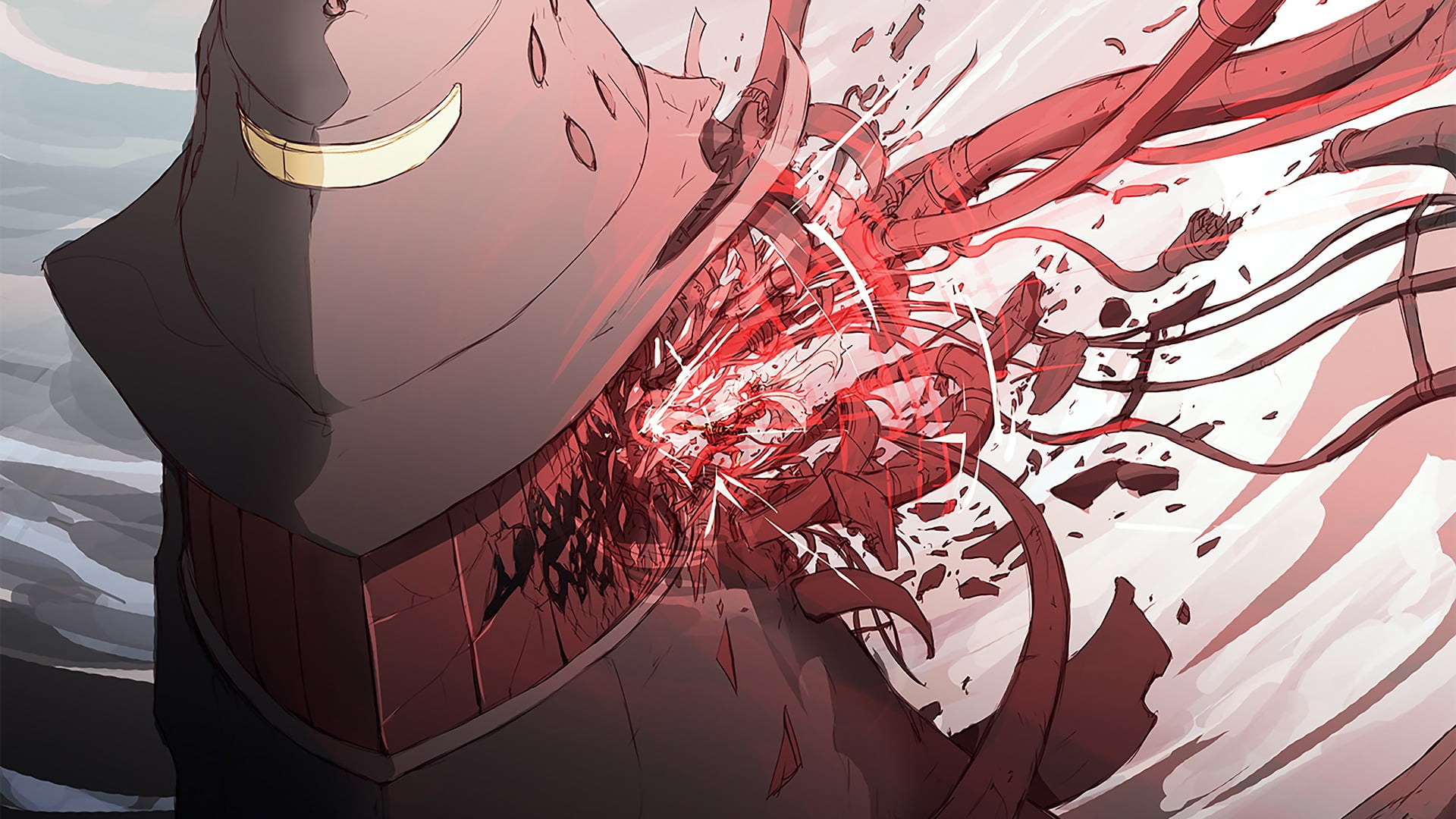 creativity, red, FLCL, illuminated, close-up, event, celebration, representation, low angle view, decoration, animal representation, anime, art and craft, HD Wallpaper