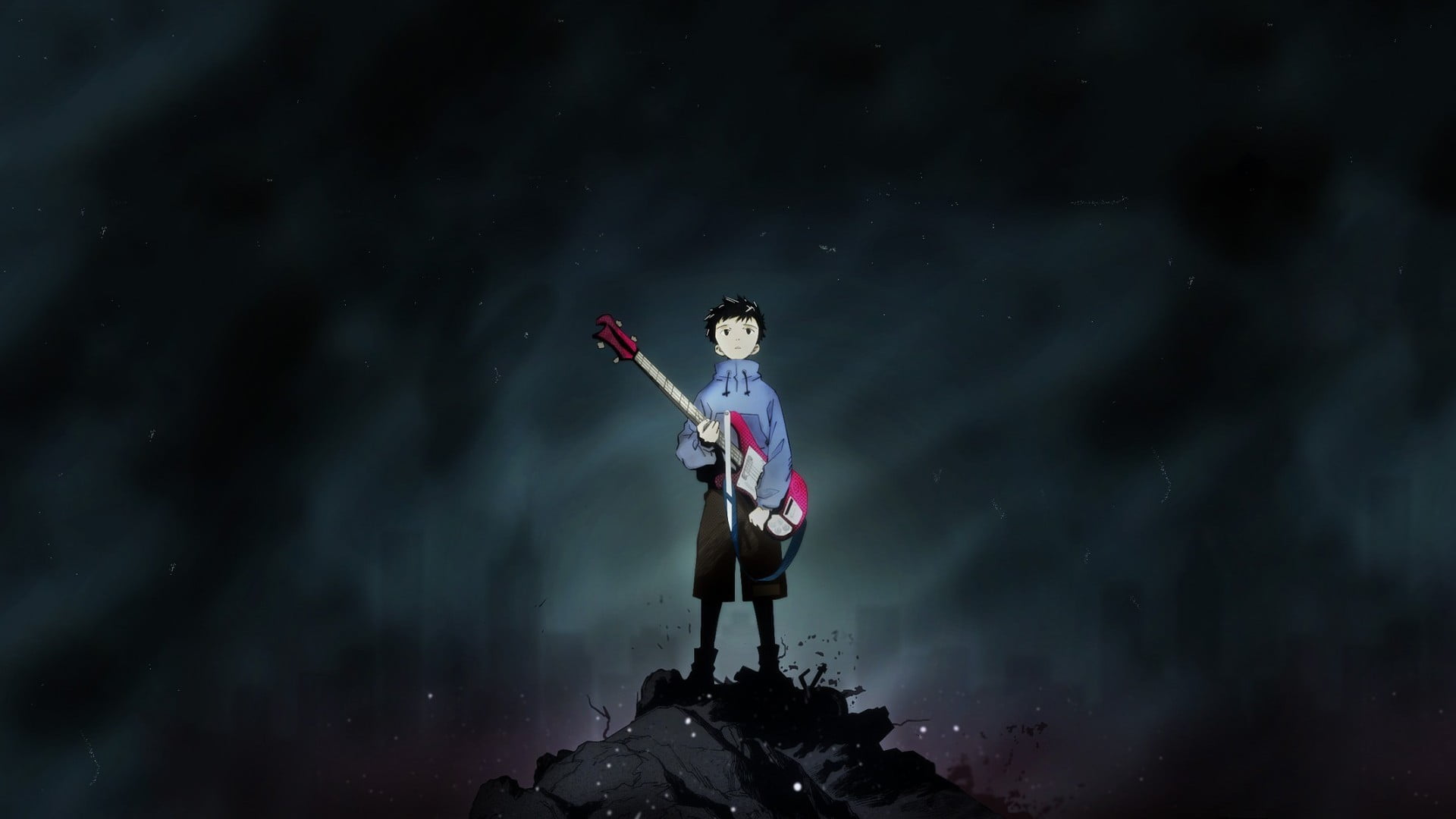 determination, mountain, clothing, night, standing, young adult, Nandaba Naota, courage, sky, anime boys, sport, activity, nature, one person, 1080P, freedom, HD Wallpaper