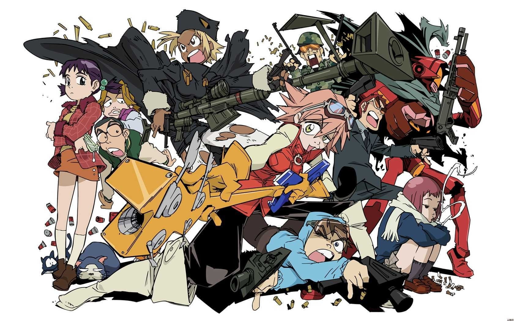 720P, flcl haruhara haruko nandaba naota samejima mamimi canti, HD Wallpaper