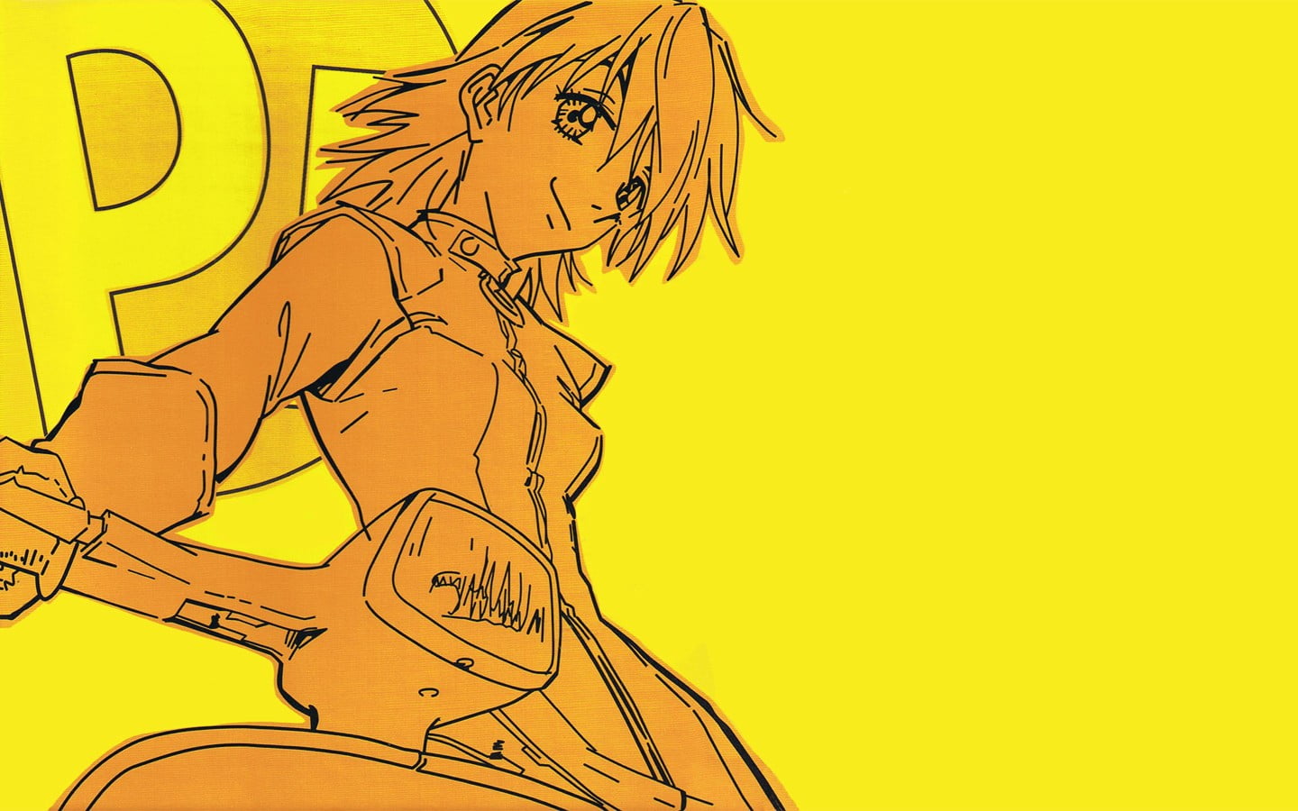 human representation, yellow, music, 720P, backgrounds, FLCL, side view, no people, outdoors, nature, colored background, creativity, representation, art and craft, HD Wallpaper