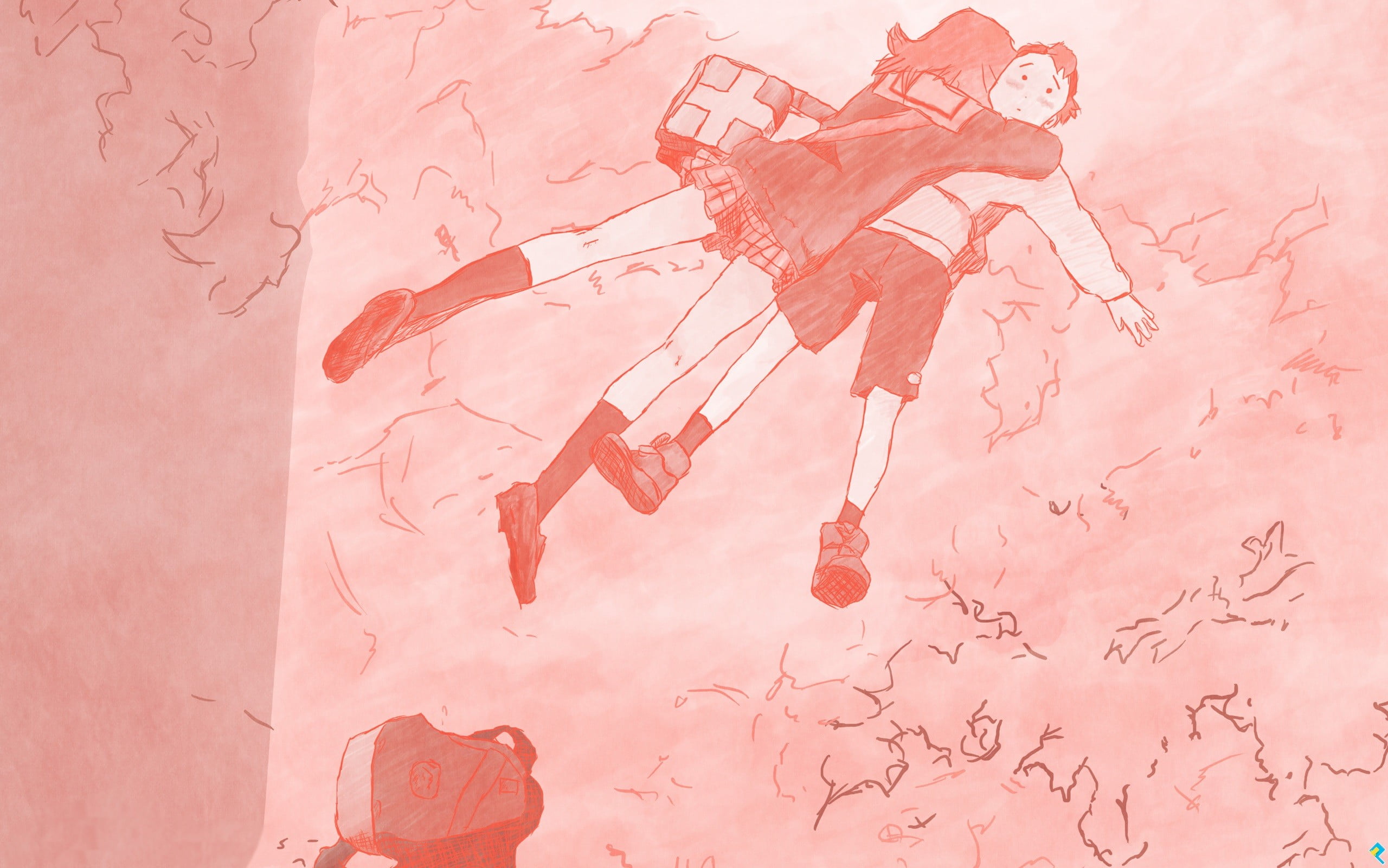 red, architecture, built structure, FLCL, no people, day, paint, wall - building feature, pink color, text, representation, messy, animal representation, HD Wallpaper