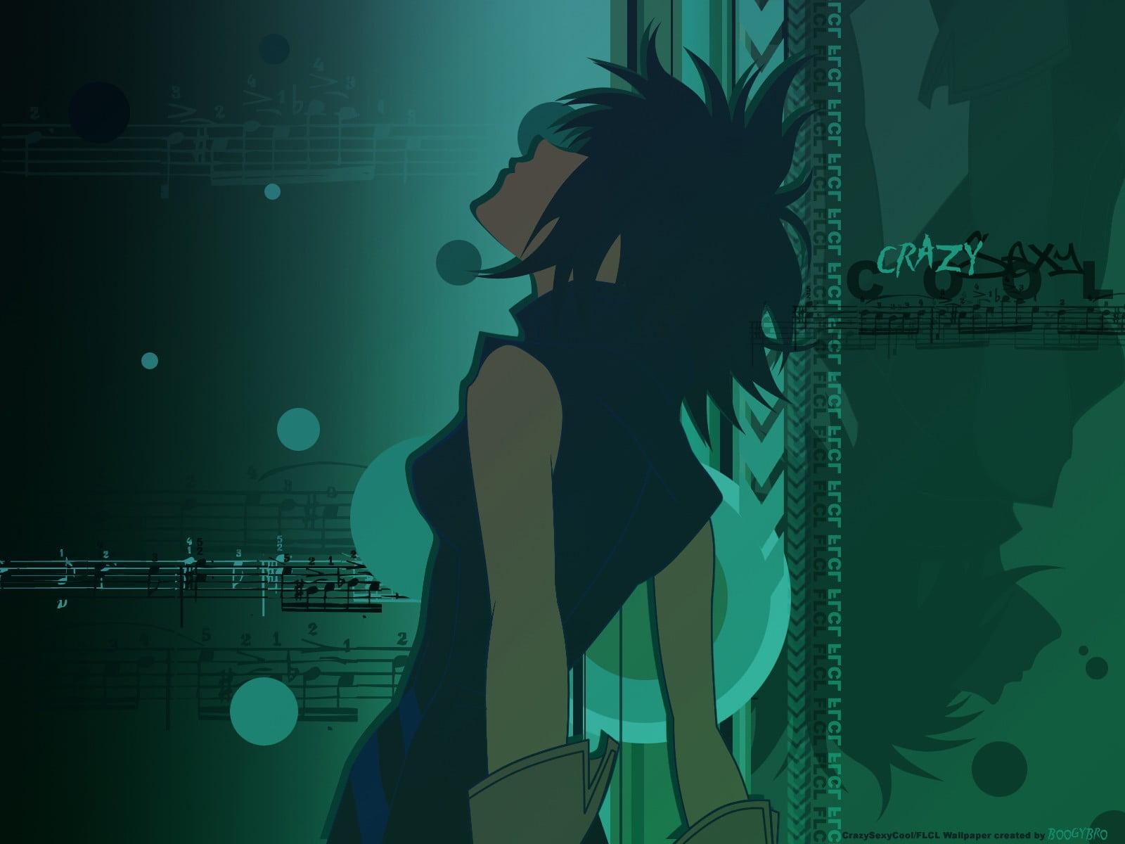 one person, enjoyment, night, lifestyles, stage, occupation, music, FLCL, adult, men, hairstyle, clothing, turquoise colored, indoors, anime, side view, HD Wallpaper
