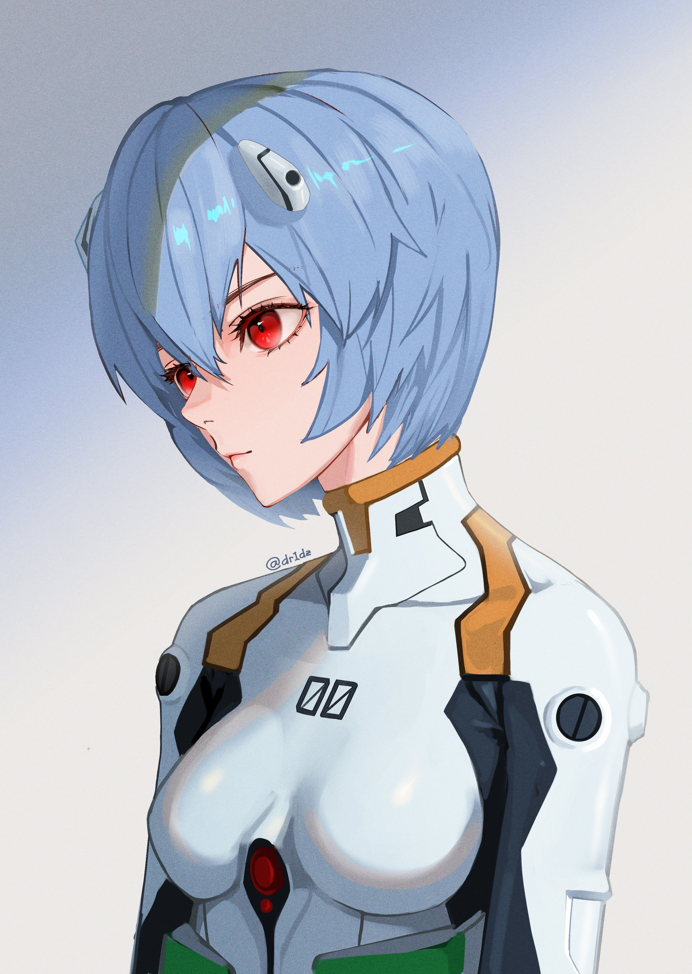 Neon Genesis Evangelion, Ayanami Rei, anime, anime girls, Drid, 4K, portrait display, Phone HD Wallpaper