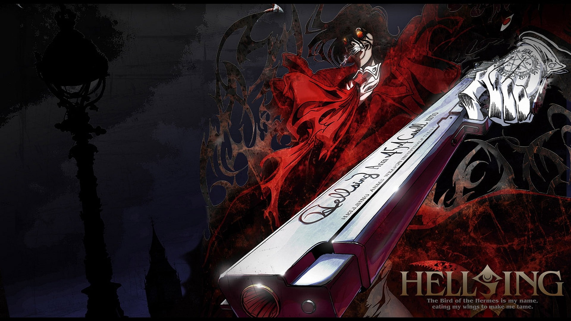 Alucard, pistol, vampires, 1080P, Hellsing, HD Wallpaper