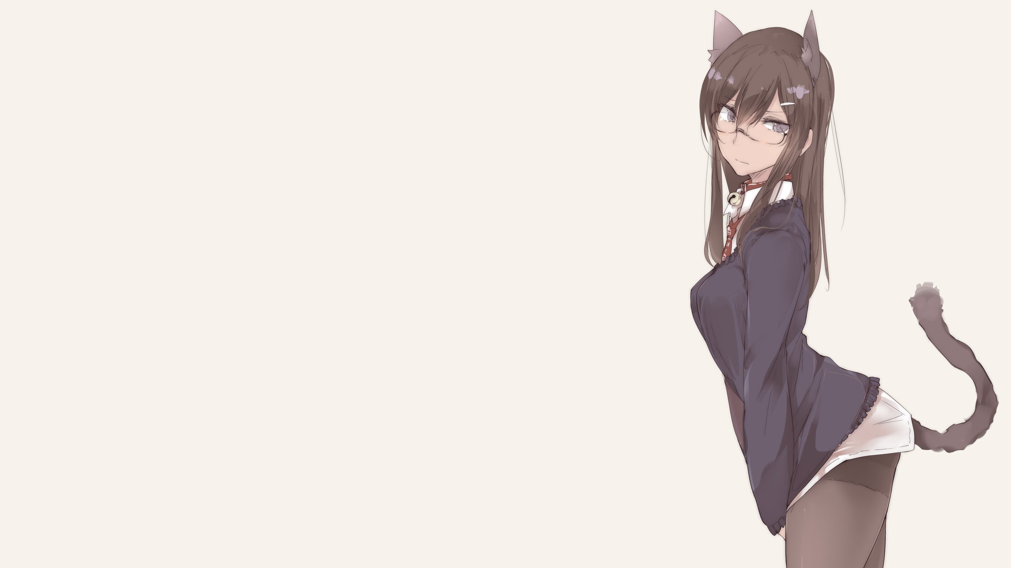 clothing, lifestyles, tail, long hair, three quarter length, real people, animal ears, hair, obscured face, women, standing, adult, hairstyle, young adult, HD Wallpaper