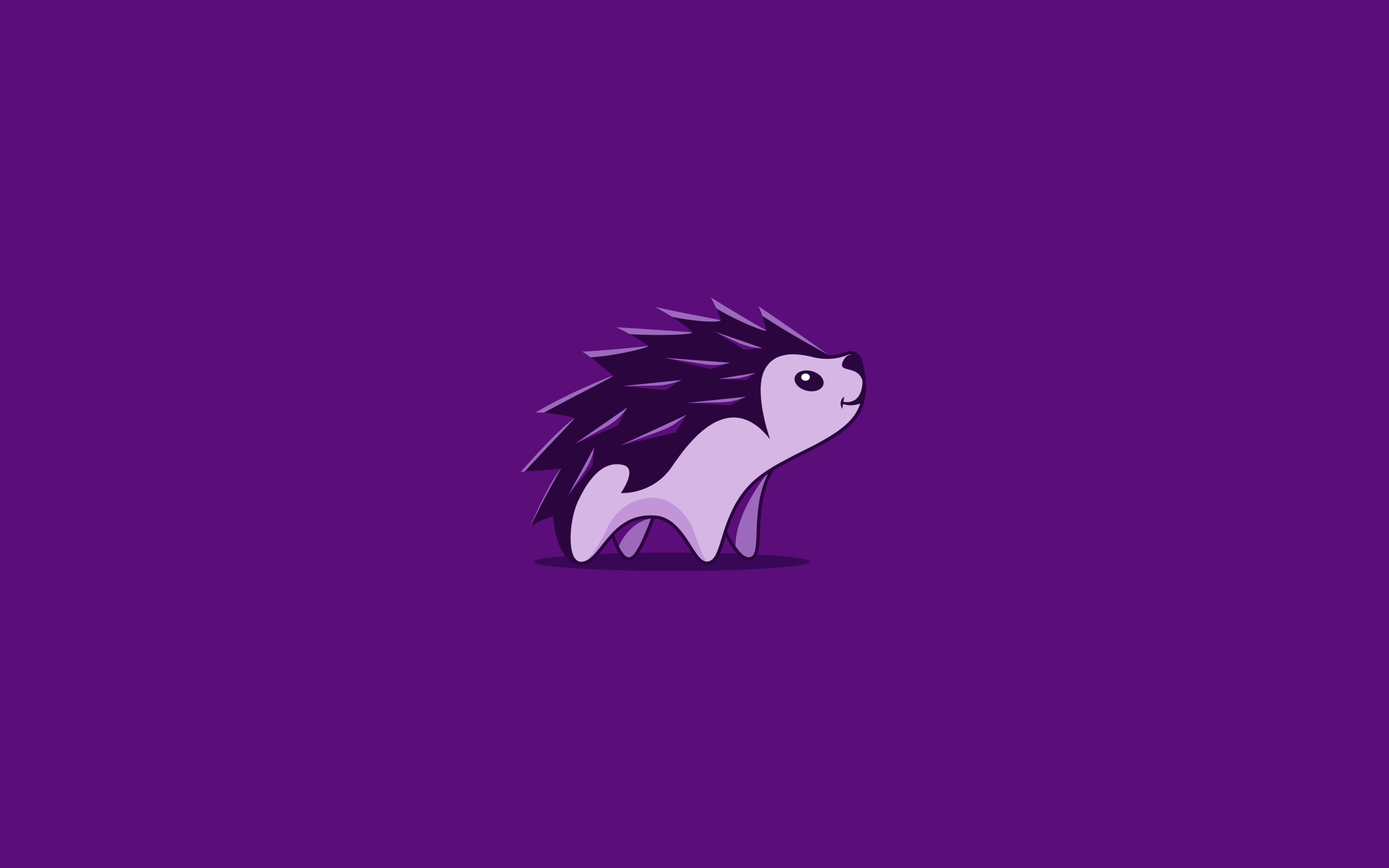 simple background, hedgehog, animals, minimalism, 4K, logo, simple, HD Wallpaper