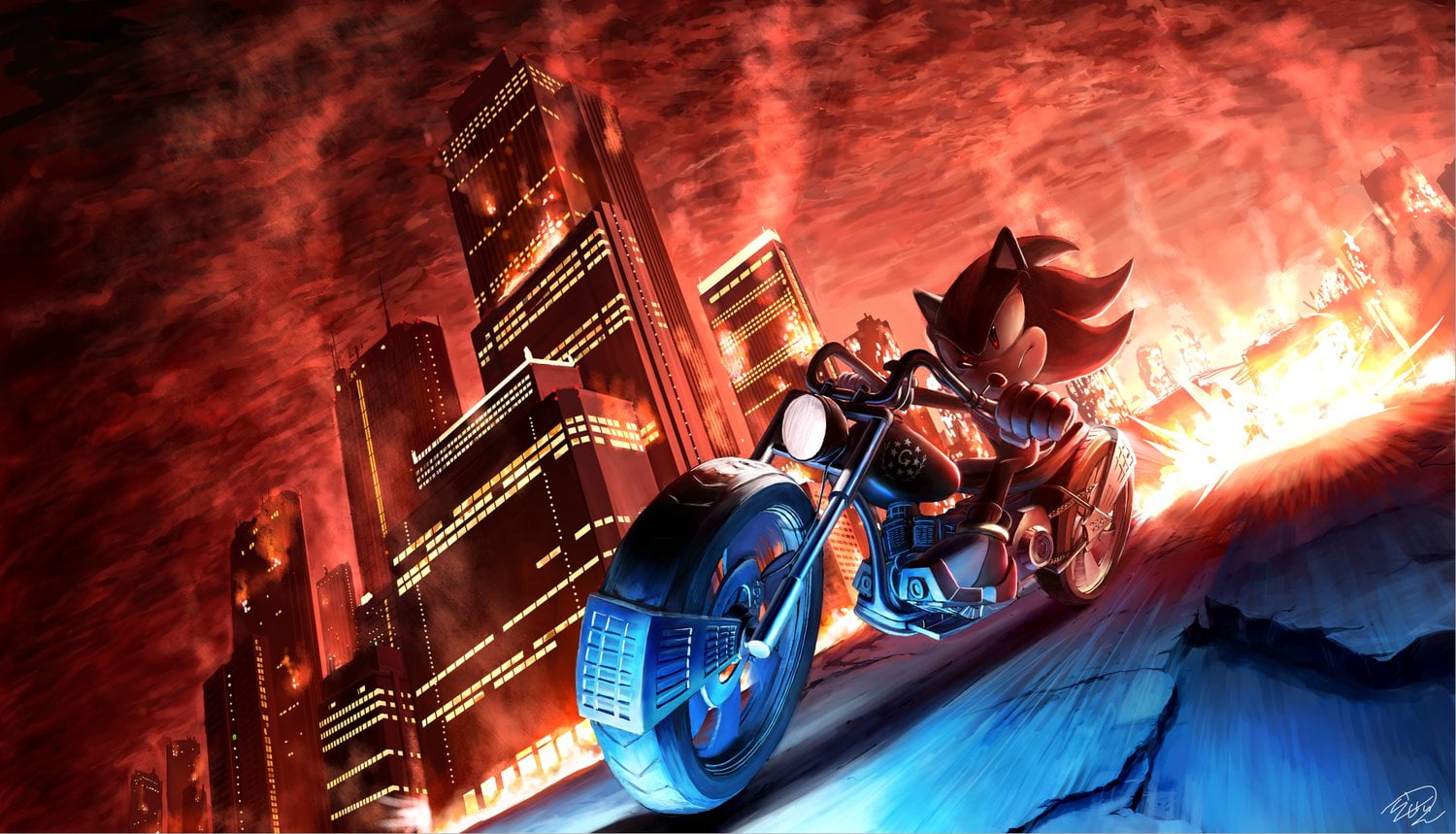 Sonic, no people, building, digital composite, long exposure, outdoors, glowing, motion, building exterior, Sonic the Hedgehog, low angle view, HD Wallpaper