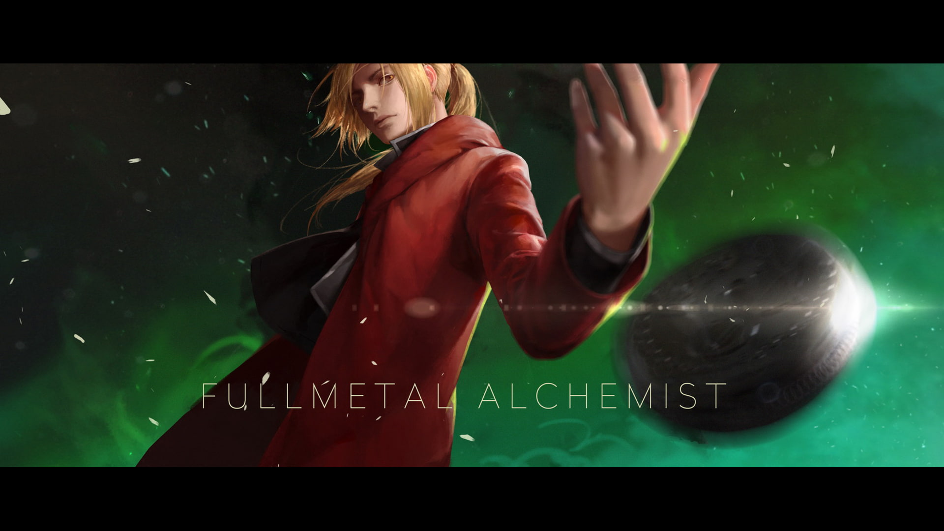 anime, screen, touch screen, watch, green color, glass - material, 1080P, indoors, young adult, auto post production filter, one person, front view, standing, HD Wallpaper