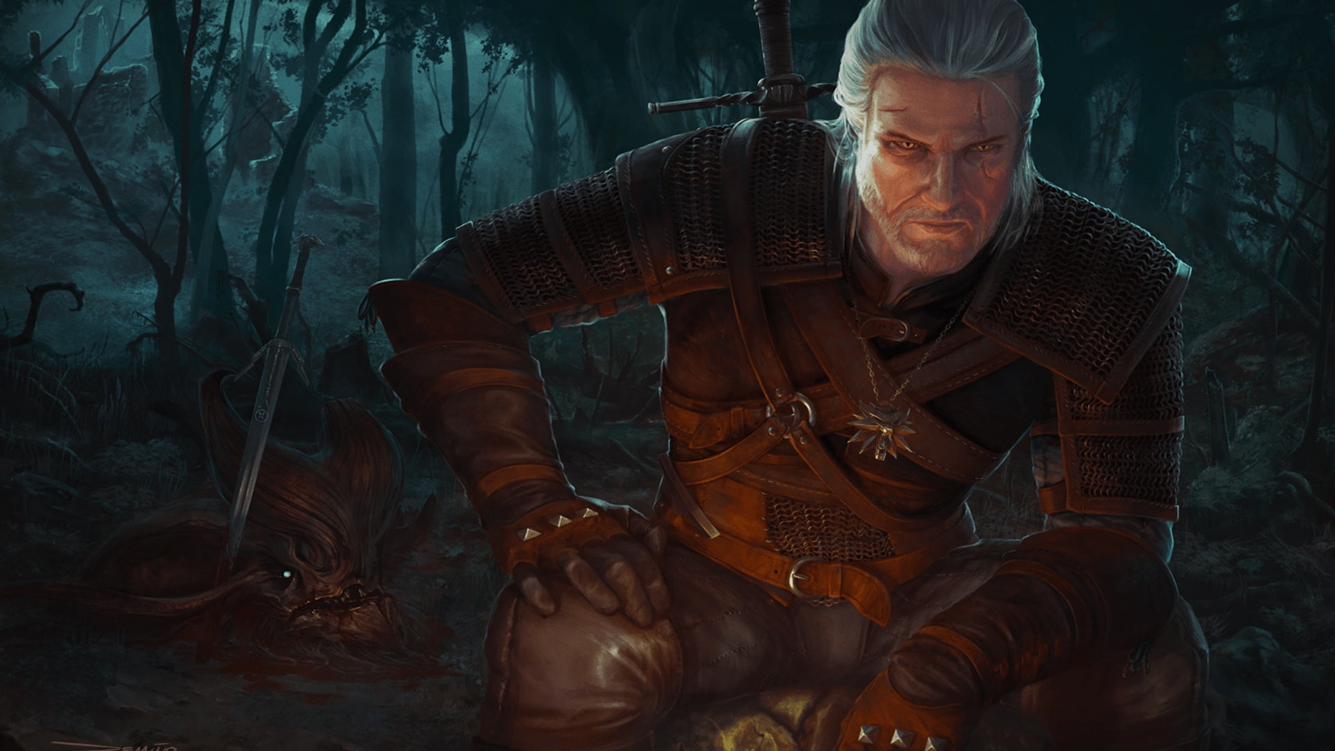 Geralt of Rivia, The Witcher 3: Wild Hunt, 1080P, video games, The Witcher, HD Wallpaper