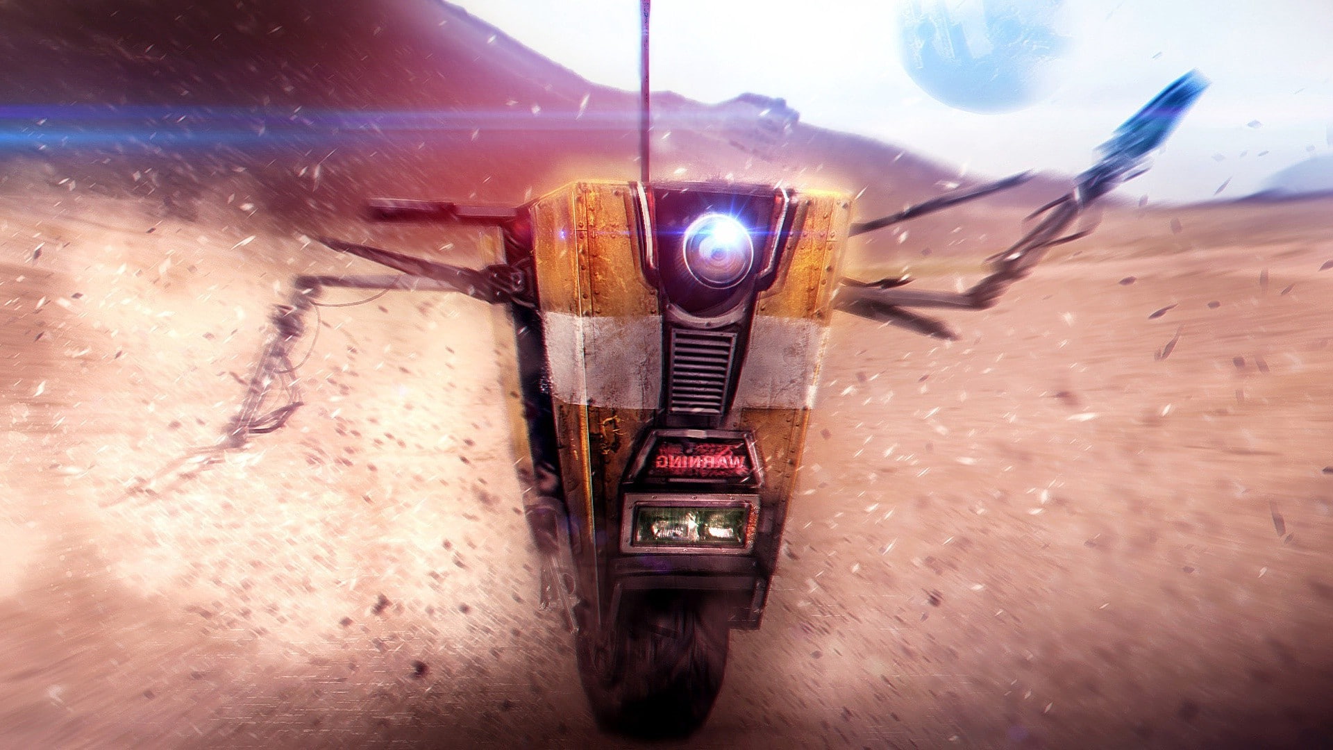 Borderlands 2, land vehicle, transportation, car, communication, Borderlands, 1080P, outdoors, artwork, photographing, photography themes, lighting equipment, HD Wallpaper