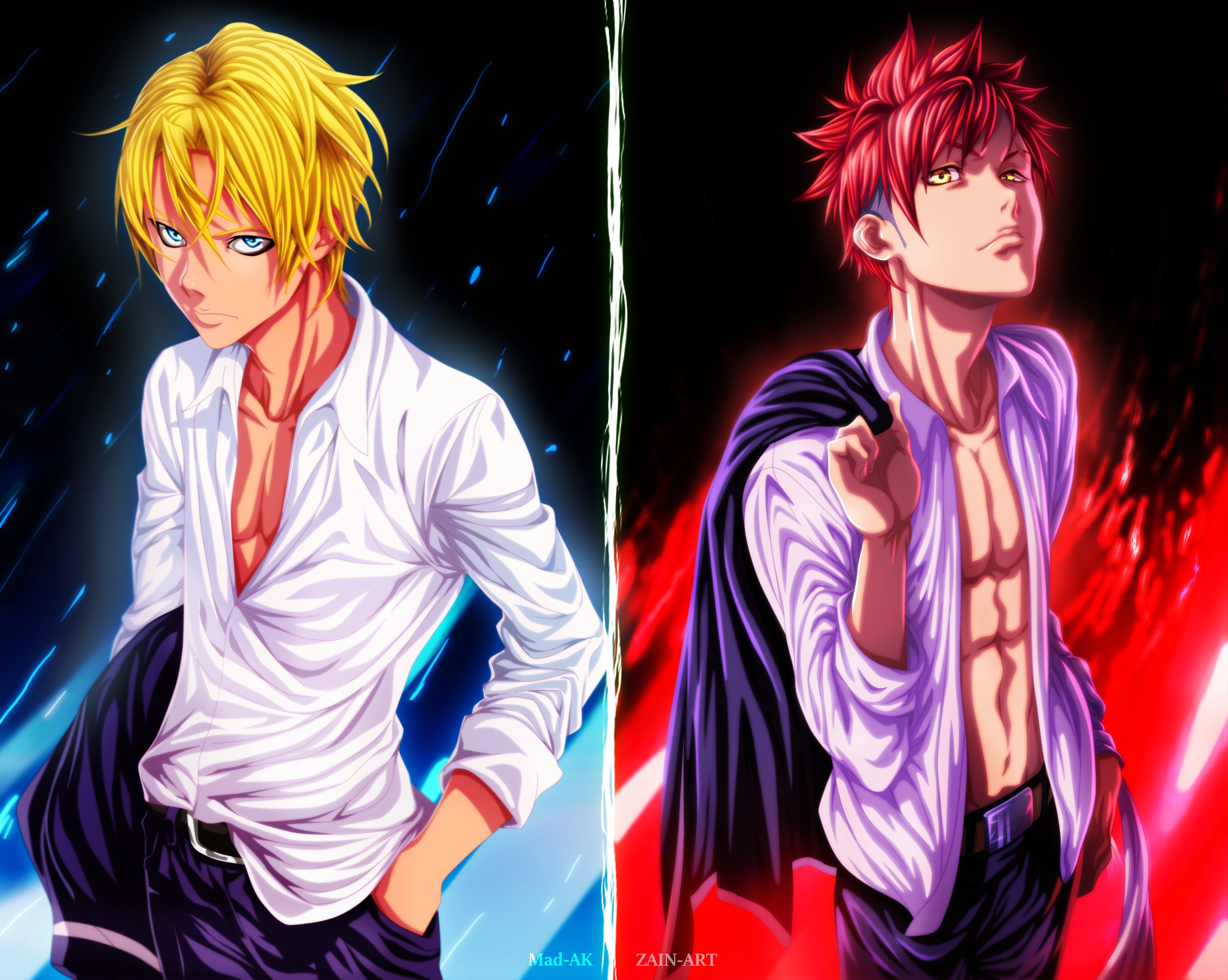 Anime, Takumi Aldini, Sōma Yukihira, Food Wars: Shokugeki no Soma, 4K, HD Wallpaper