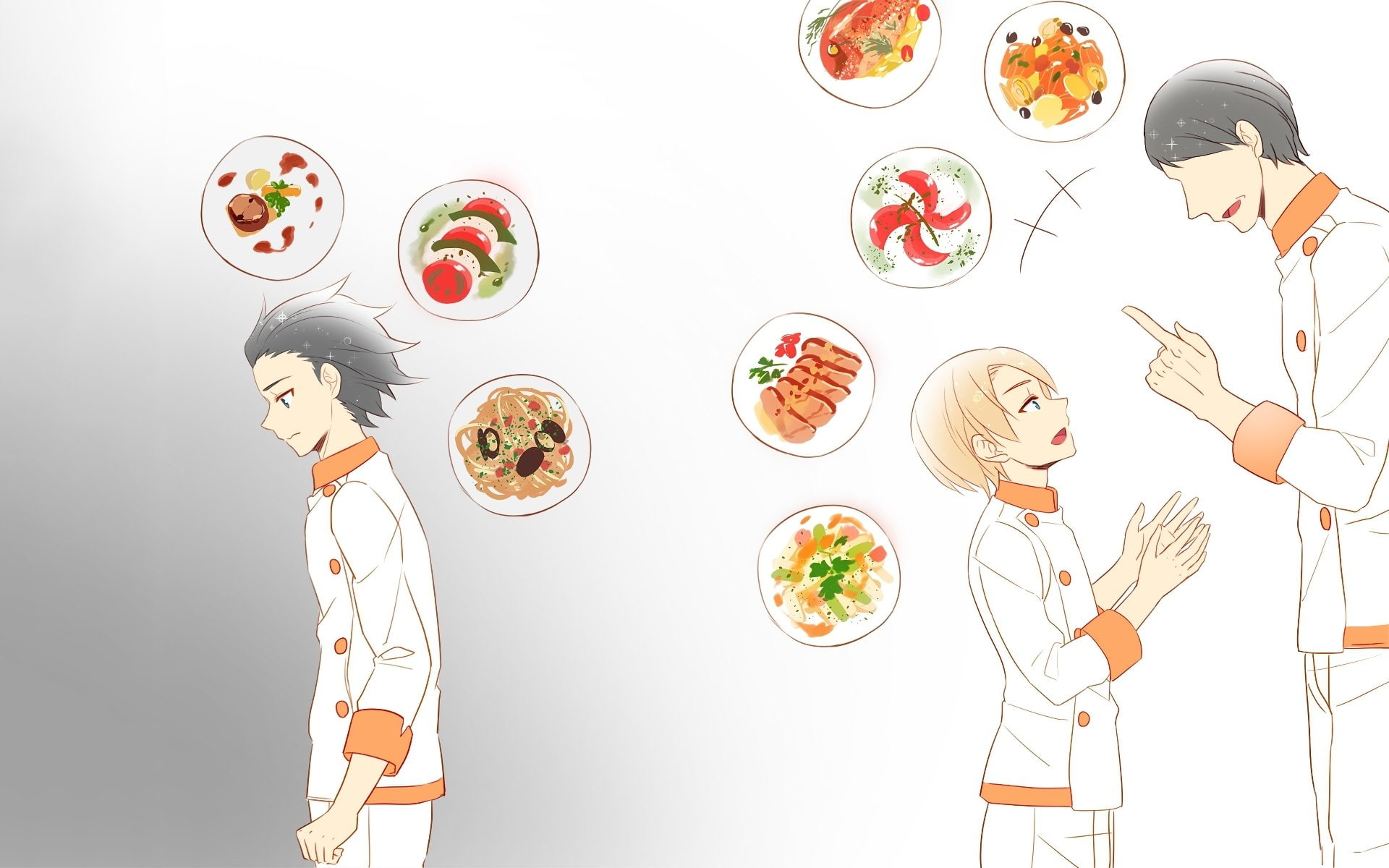 Anime, Isami Aldini, 1080P, Food Wars: Shokugeki no Soma, Shokugeki No Soma, Takumi Aldini, HD Wallpaper