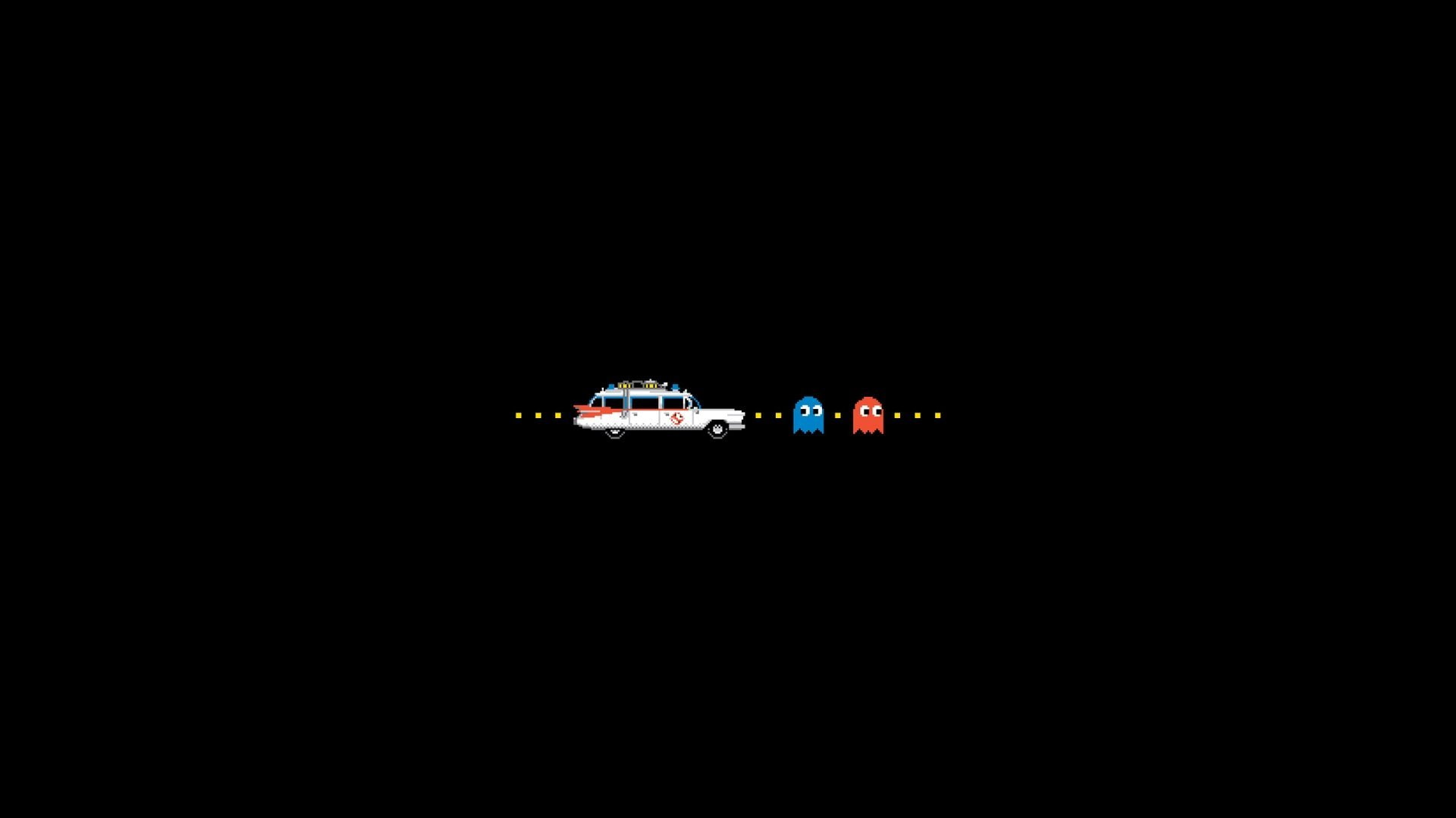 Ghostbusters, 1080P, Pac-Man, background, machine, HD Wallpaper