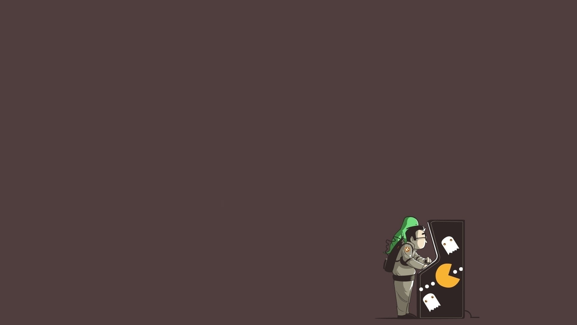 arcade, fun, minimalistic, art, hd, x, 1080P, ghostbusters, HD Wallpaper