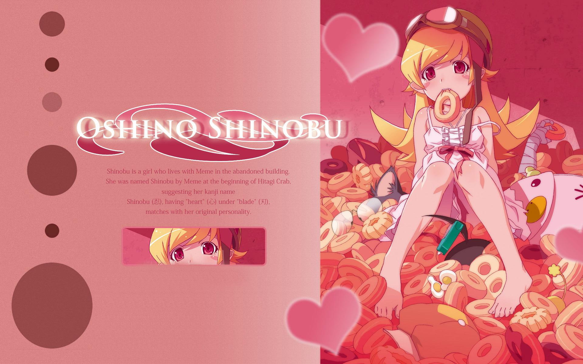 1920x1200, oshino shinobu, shinobu, monogatari, 1080P, oshino, anime, HD Wallpaper