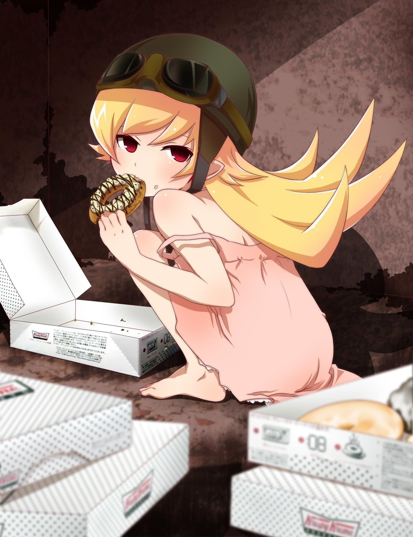 anime, monogatari, shinobu, series, 720P, oshino, hot, hd, Bakemonogatari, vampires, art, Phone HD Wallpaper