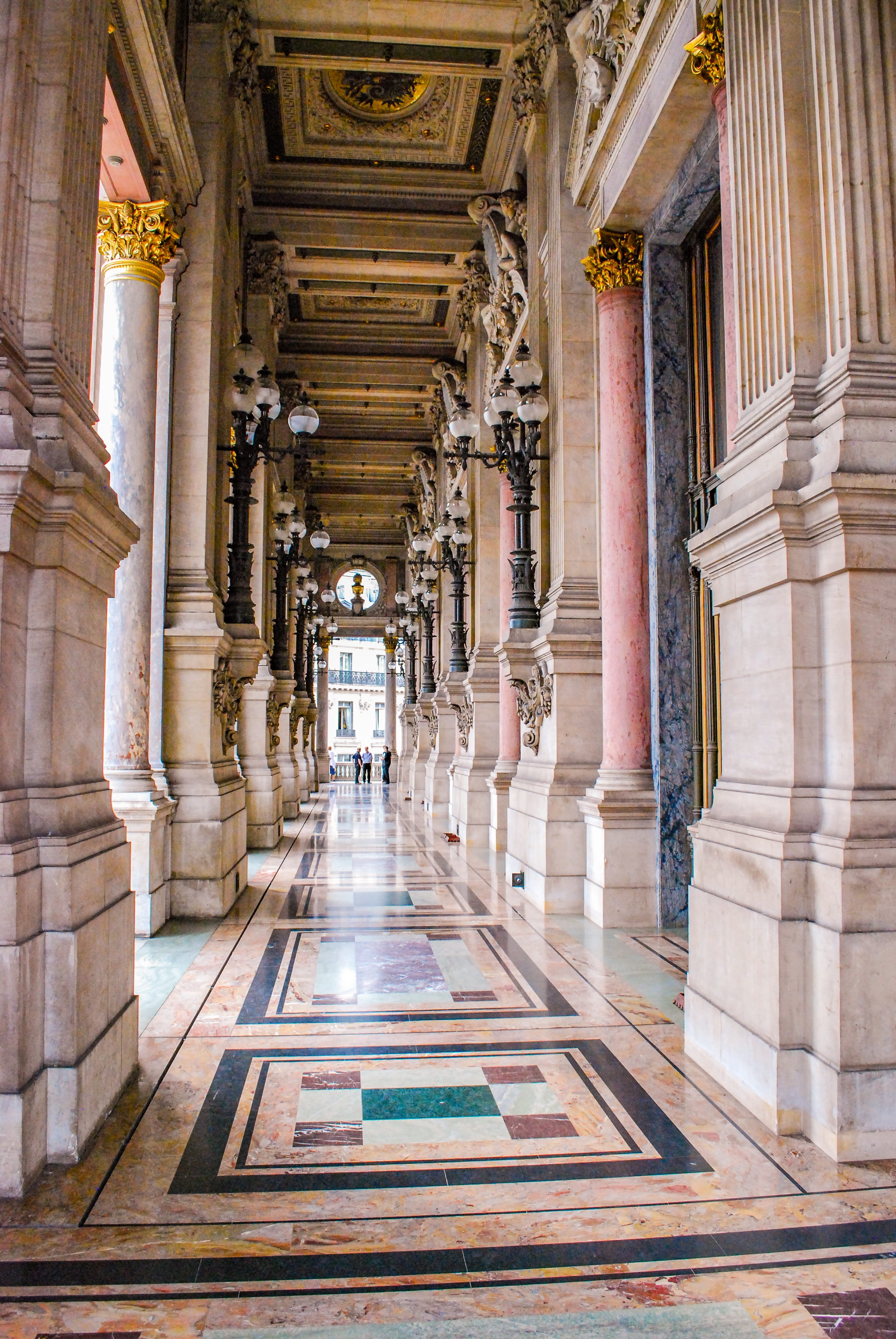 tiled floor, religion, columns, day, historic, hall, indoors, belief, interior, hallway, built structure, flooring, ornate, no people, architecture, 4K, Phone HD Wallpaper