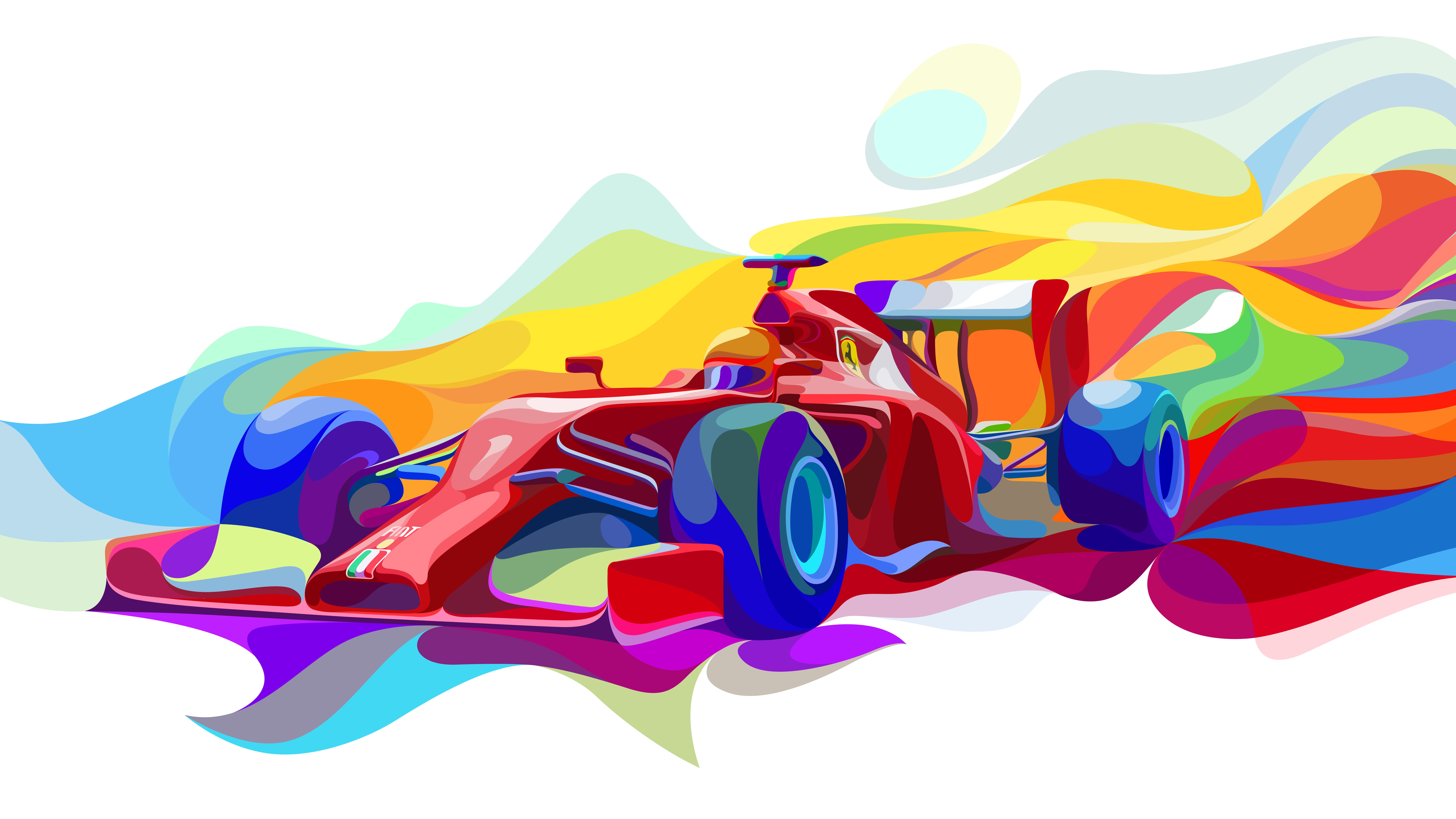 Formula One, 8K, 8K, 4K, Ferrari, Neo futuristic, HD Wallpaper