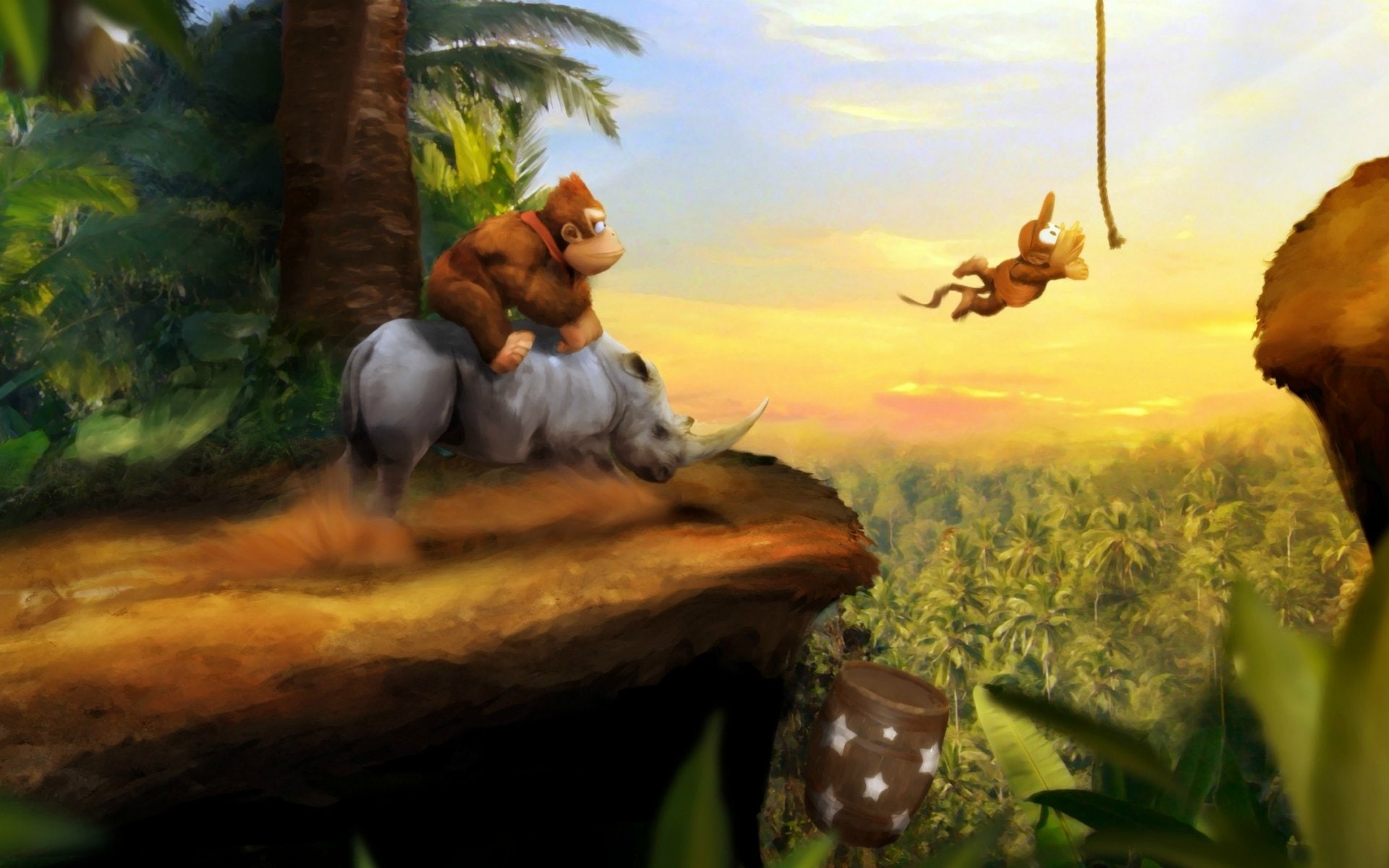scrolling, platform, family, donkey, nintendo, 1080P, kong, HD Wallpaper