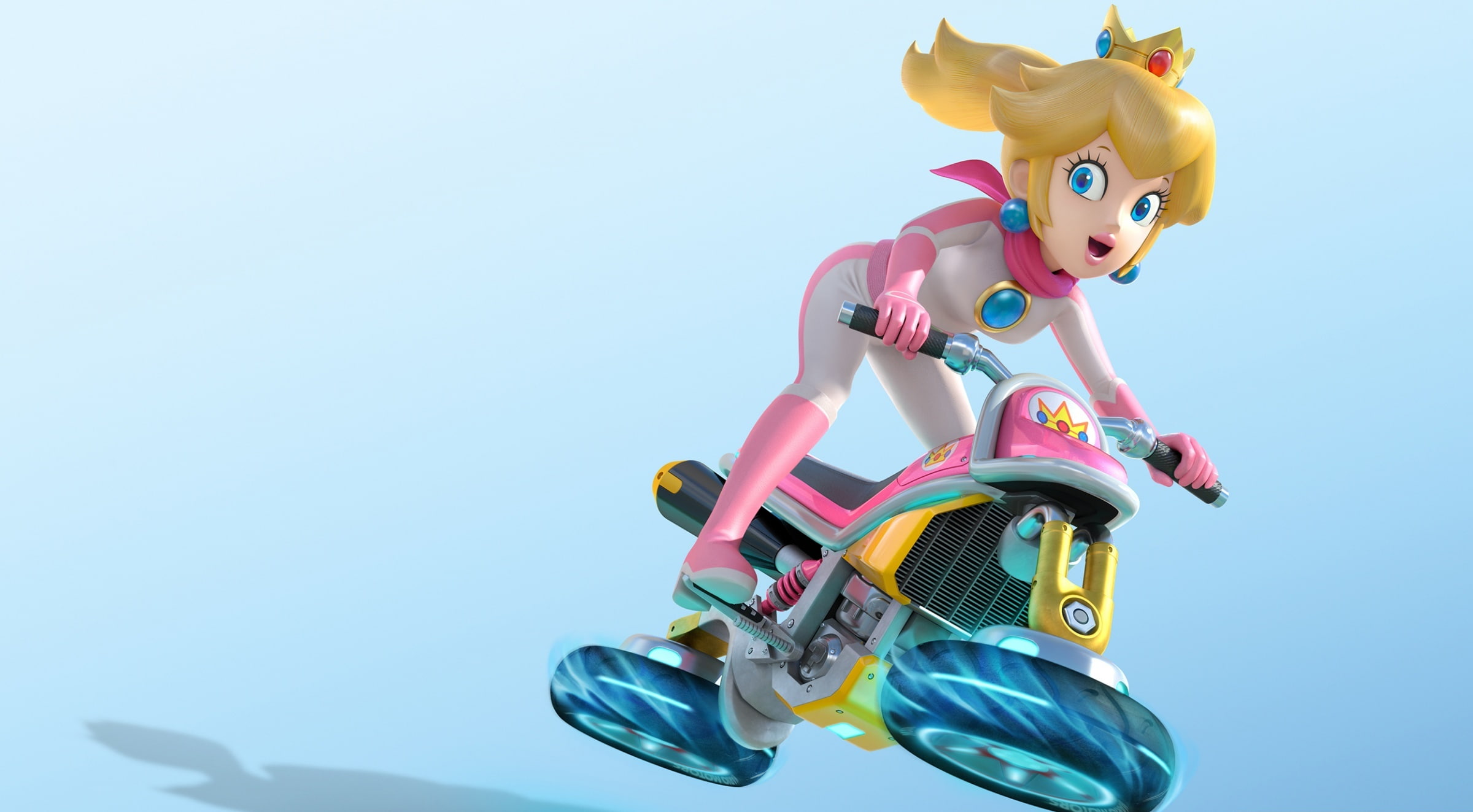 low angle view, Mario Kart 8, outdoors, 1080P, multi colored, animal, day, kart, representation, 2014, blue, nature, enjoyment, peach, copy space, animal representation, HD Wallpaper