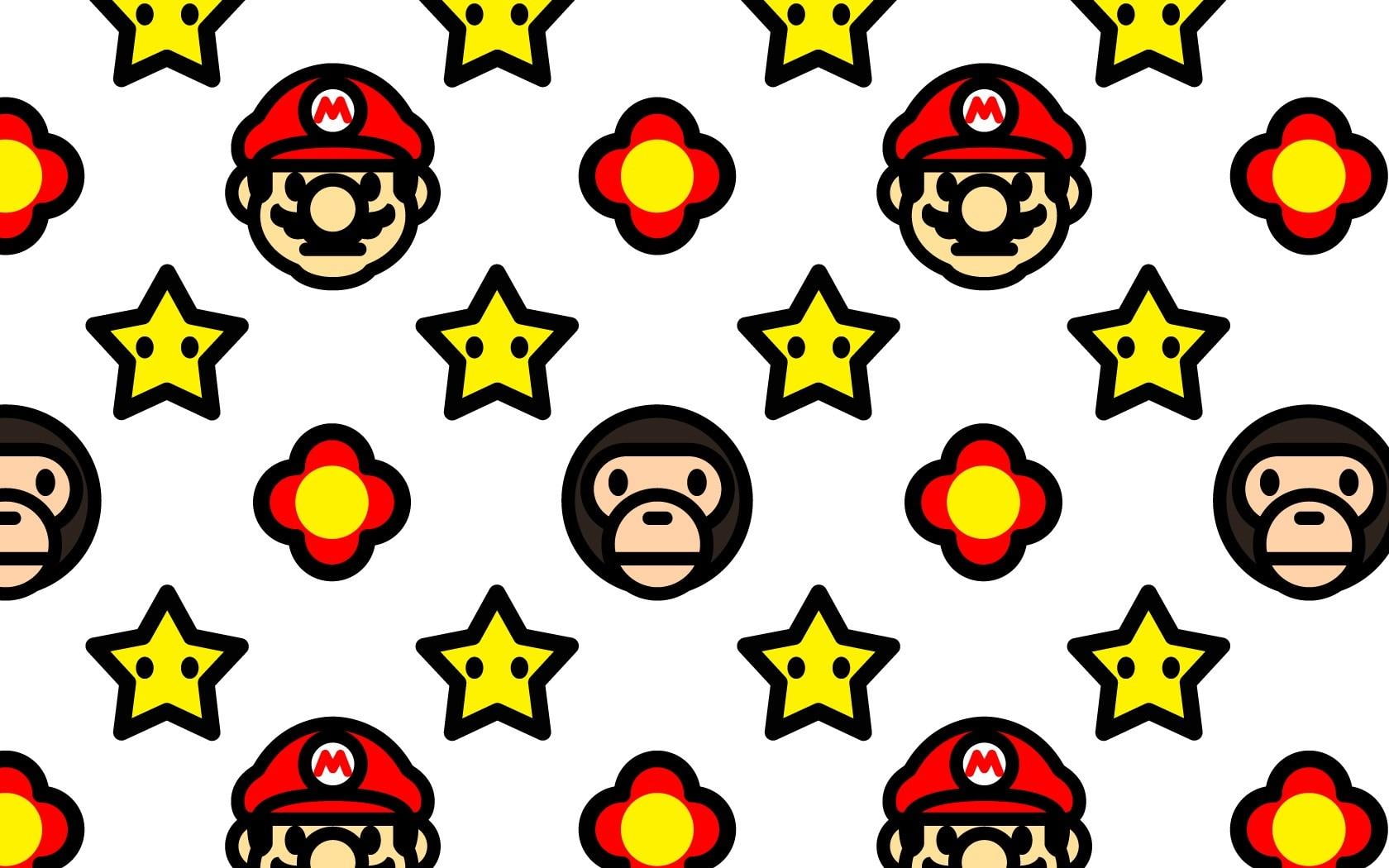 720P, monkey, donkey, super, logo, stars, kong, mario, HD Wallpaper