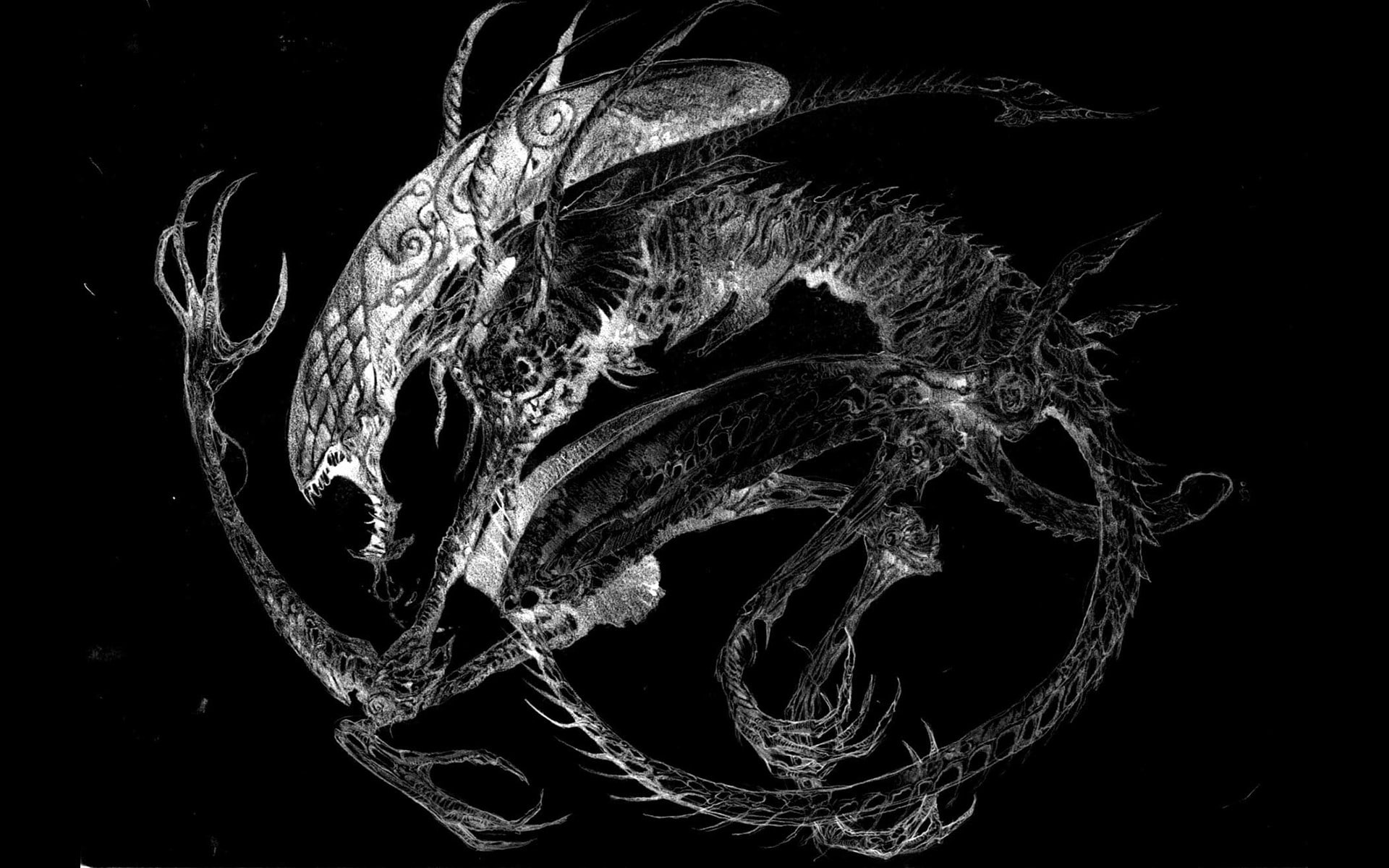 movies, dark, alien, horror, fan, black, giger, fiction, science, art, 1080P, artwork, artistic, background, xenomorph, evil, HD Wallpaper