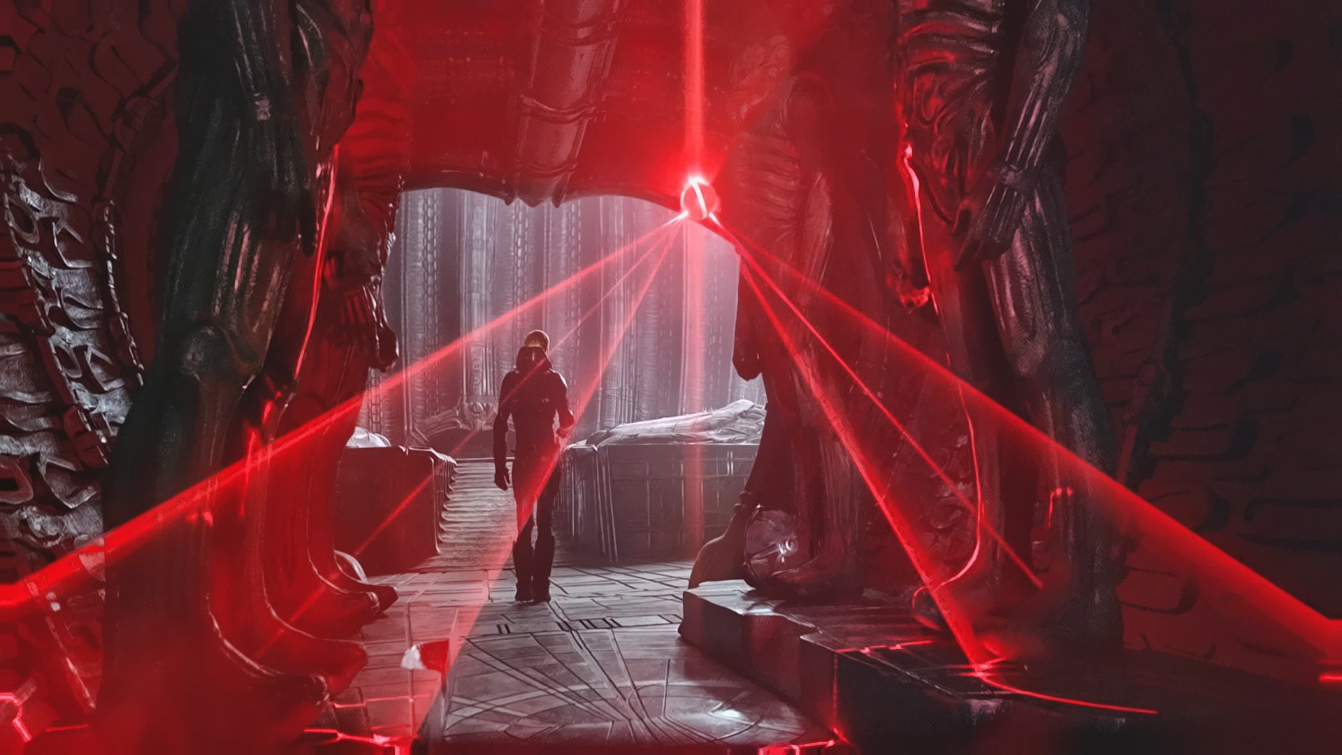 Prometheus, Sci Fi, Red, Alien, Thriller, 1080P, Movie, Scary, HD Wallpaper